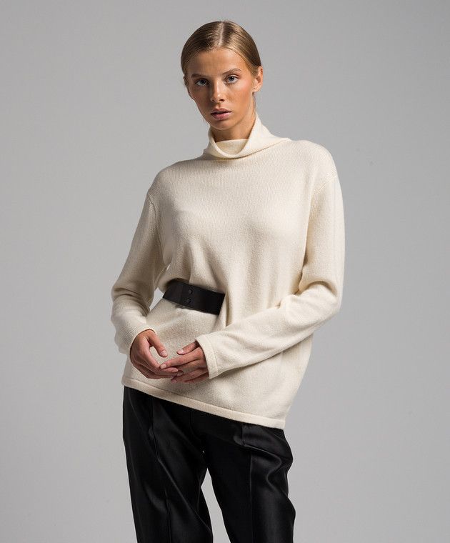 Tom Ford o1y0226 Turtleneck Sweater in Ivory Size XL / US 12-14 / IT 48-50 - 2 Thumbnail