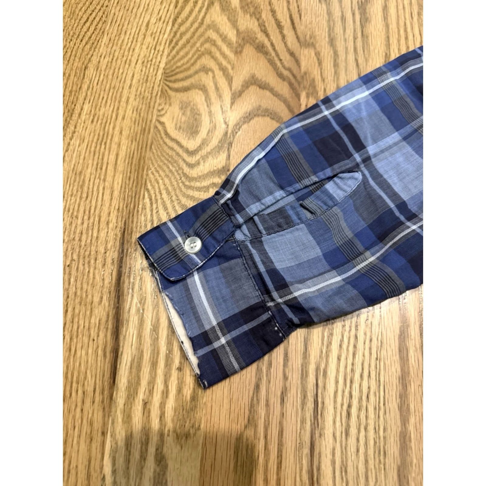 Arrow VINTAGE Arrow Loop Collar Shirt Men’s M Blue Plaid Rockabilly Vtg Size US M / EU 48-50 / 2 - 5 Thumbnail
