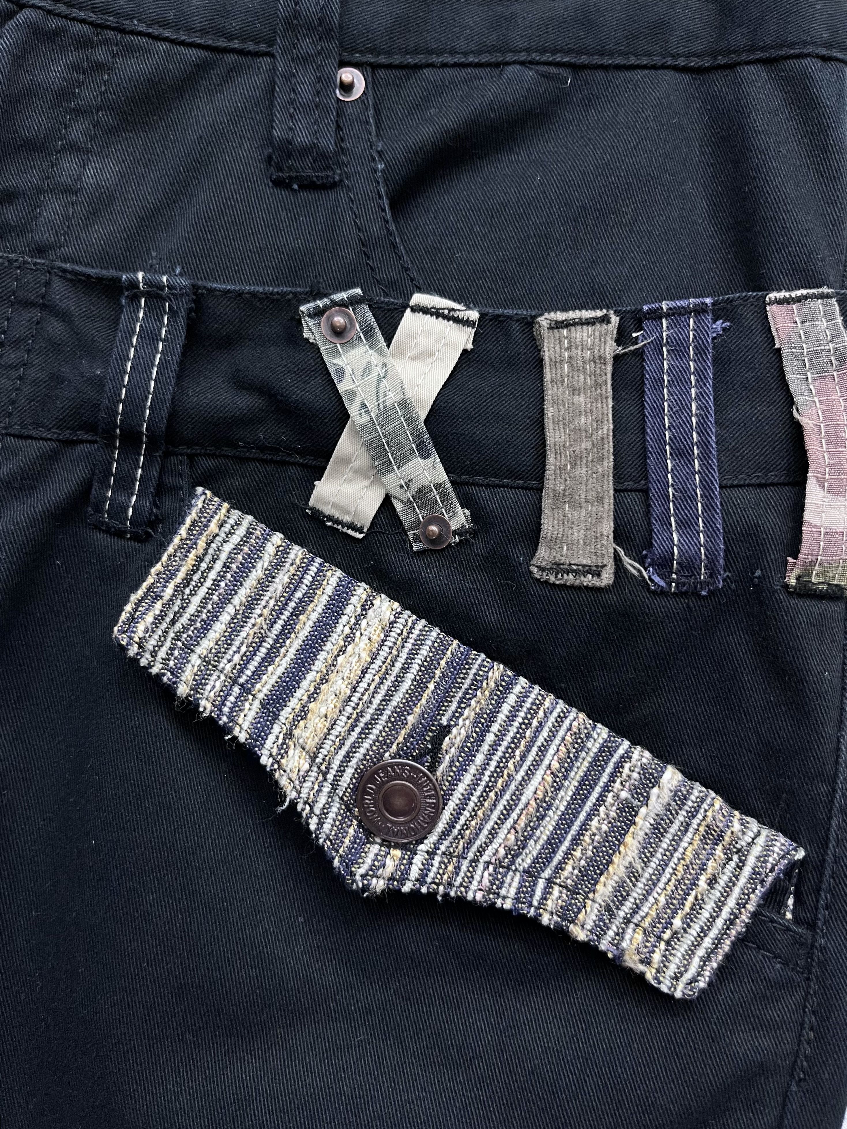 Black Label 🔥DOMINATE Japanese Handcrafted Double Waist Flap Bush Pants Size US 31 - 5 Thumbnail