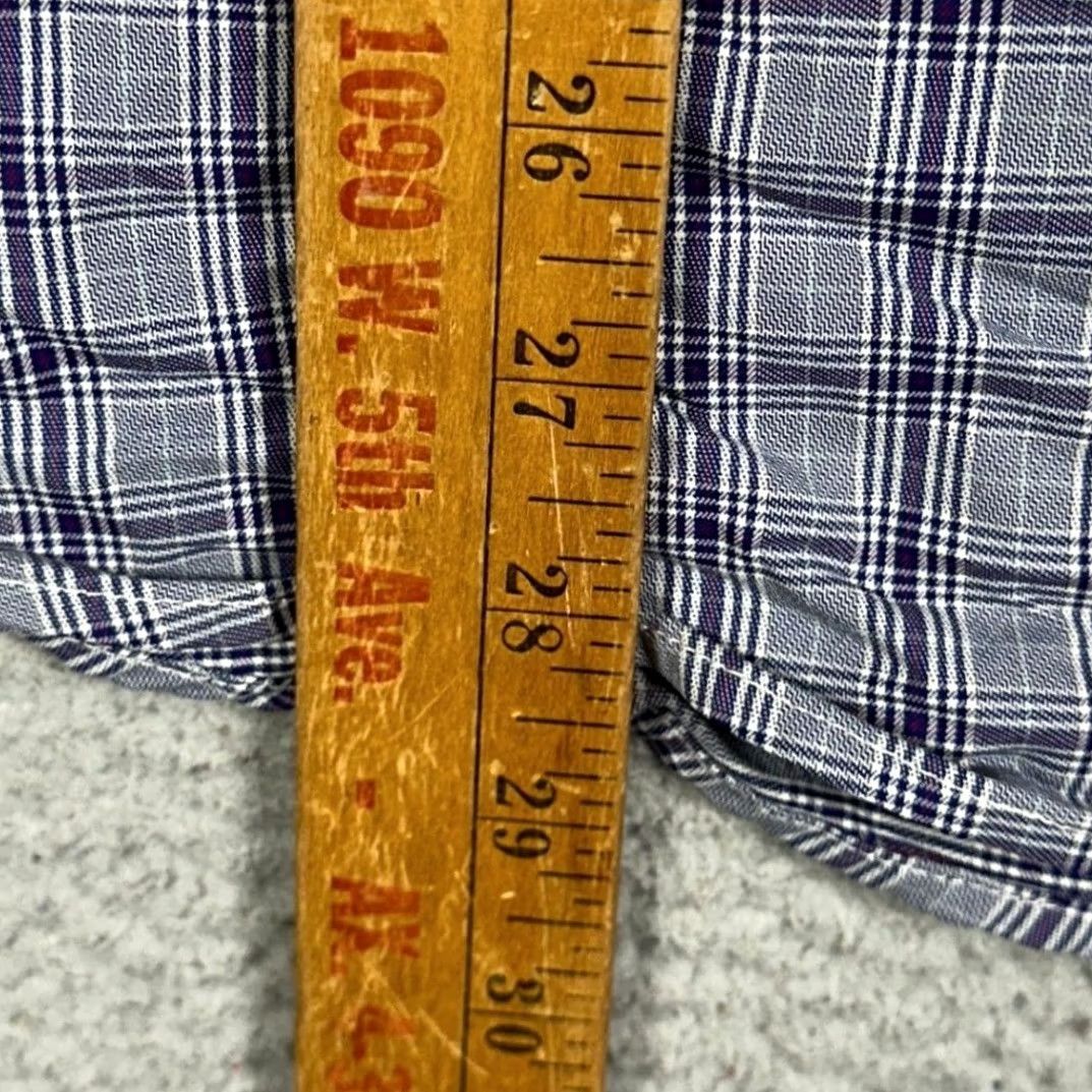 UNTUCKit UNTUCKit Shirt Mens XL Purple Button Up Plaid Performance Stretch Long Sleeve Size US XL / EU 56 / 4 - 6 Thumbnail