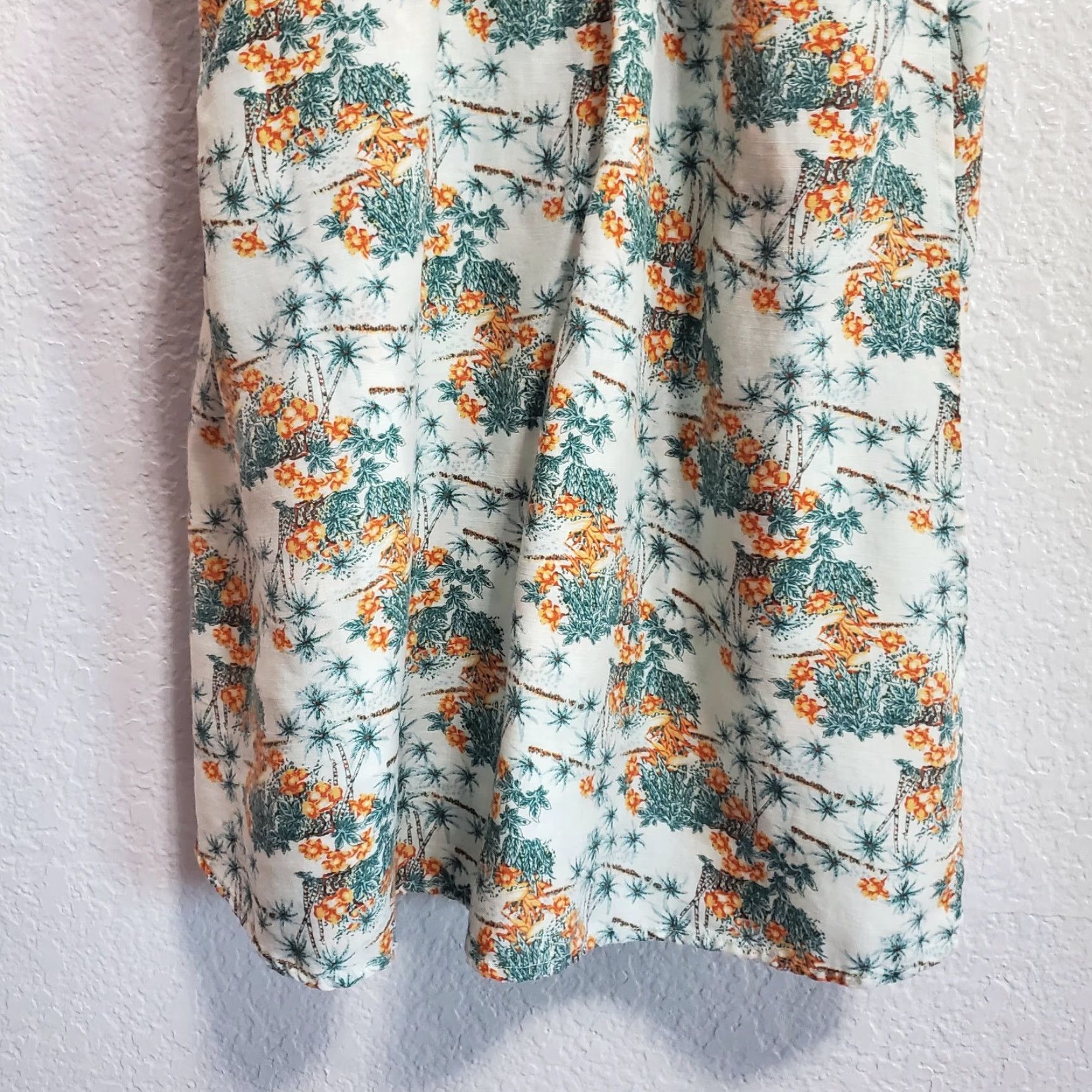 Toad&Co VINTAGE Toad & Co Hillrose Mini Dress Women L Faux Wrap Floral Sleeveless Hawaiian Beach Size L / US 10 / IT 46 - 6 Thumbnail