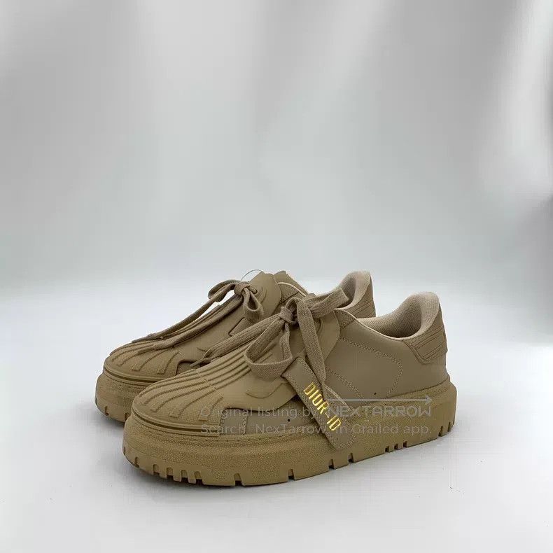 Dior Dior Brown round toe cowhide lace-up casual flat board sho Size US 8.5 / IT 38.5 - 1 Thumbnail