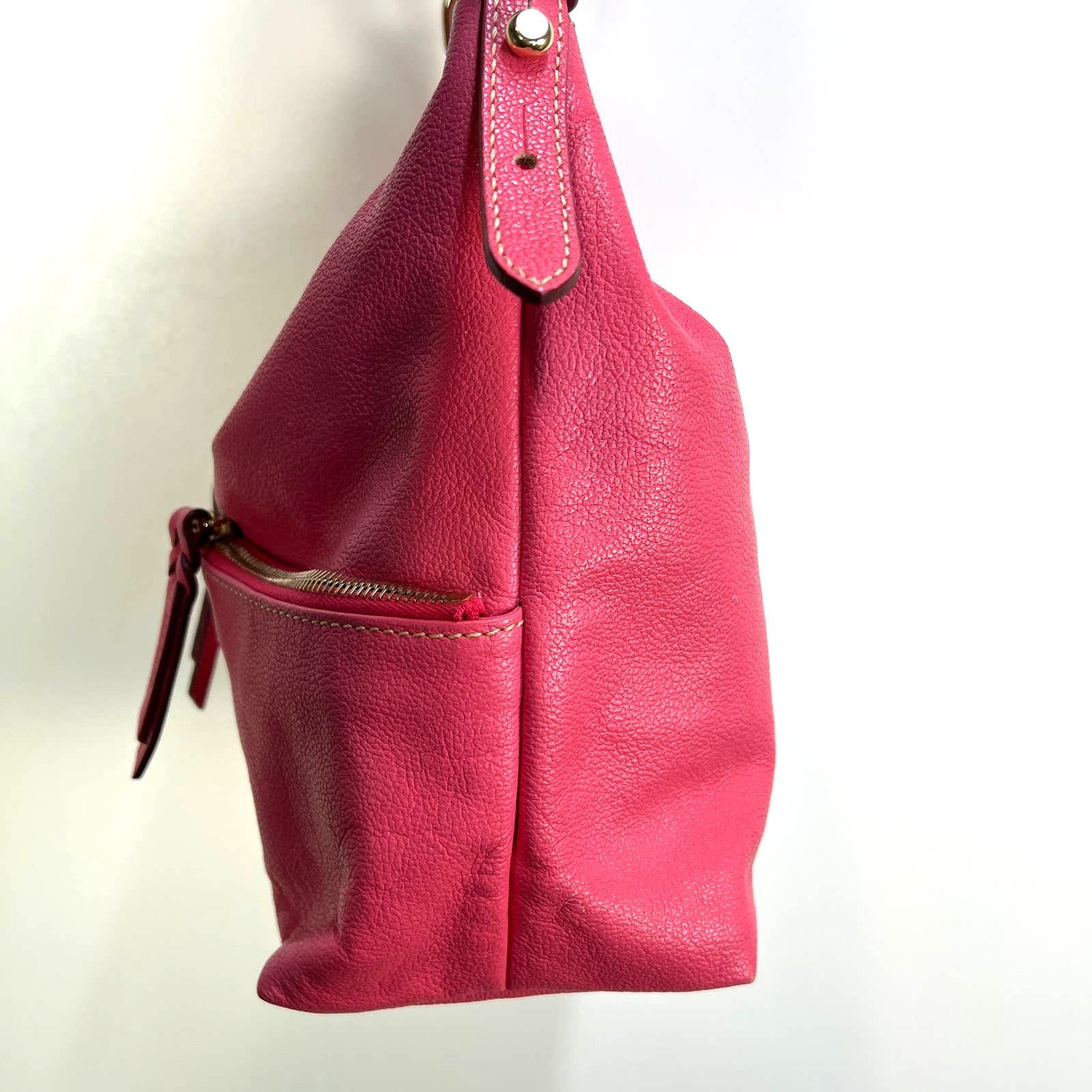Dooney & Bourke Dooney and Bourke Dillen Zipper Pocket Small Hobo Bag Pink Size ONE SIZE - 7 Thumbnail
