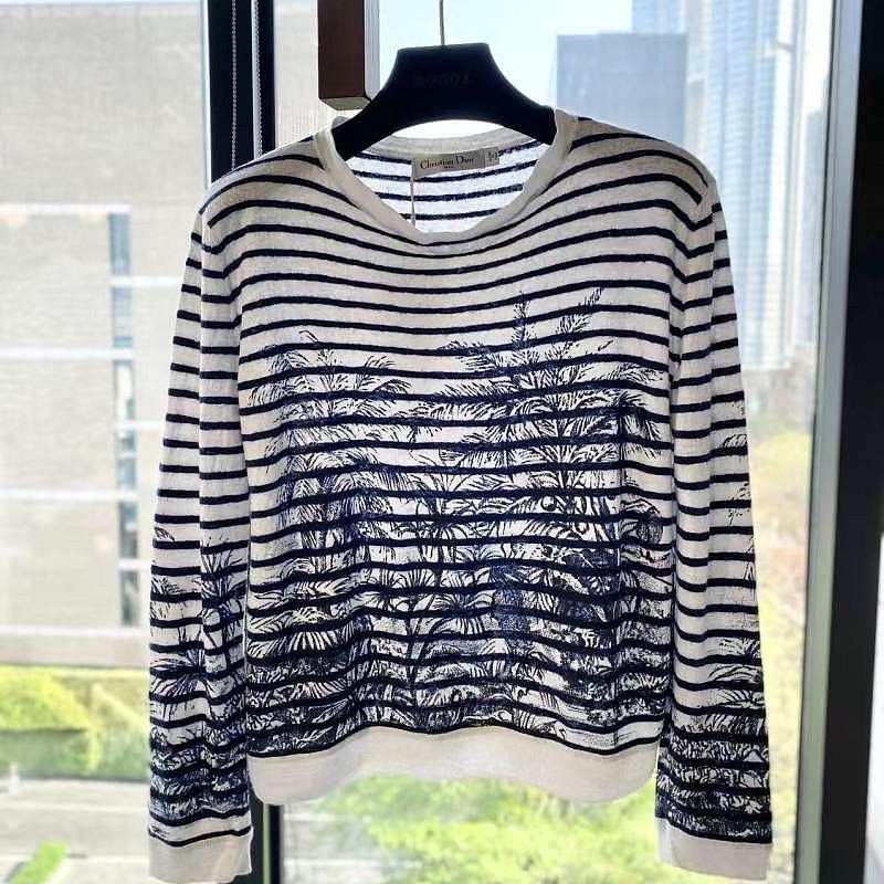 Dior Christian Dior Striped Knit Sweater Size 38 Size S / US 4 / IT 40 - 1 Thumbnail