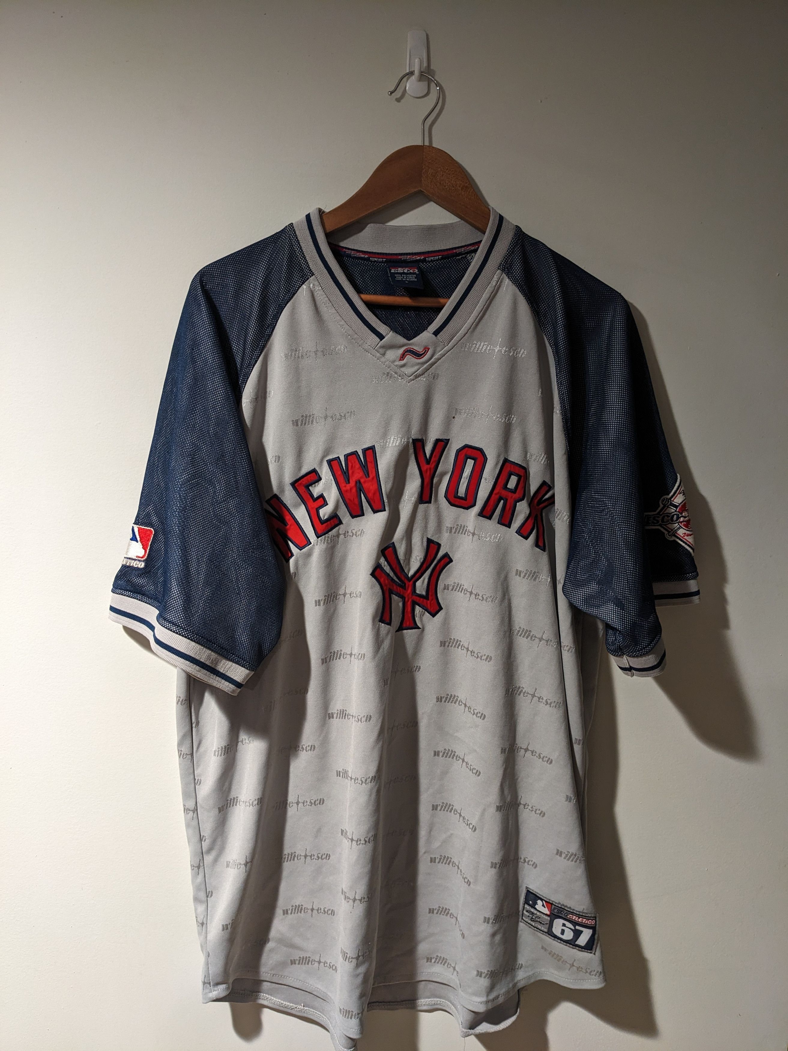 New York Yankees × Vintage Vintage Y2K New York Yankees ESCO Athletic Baseball Jersey Size US L / EU 52-54 / 3 - 1 Thumbnail