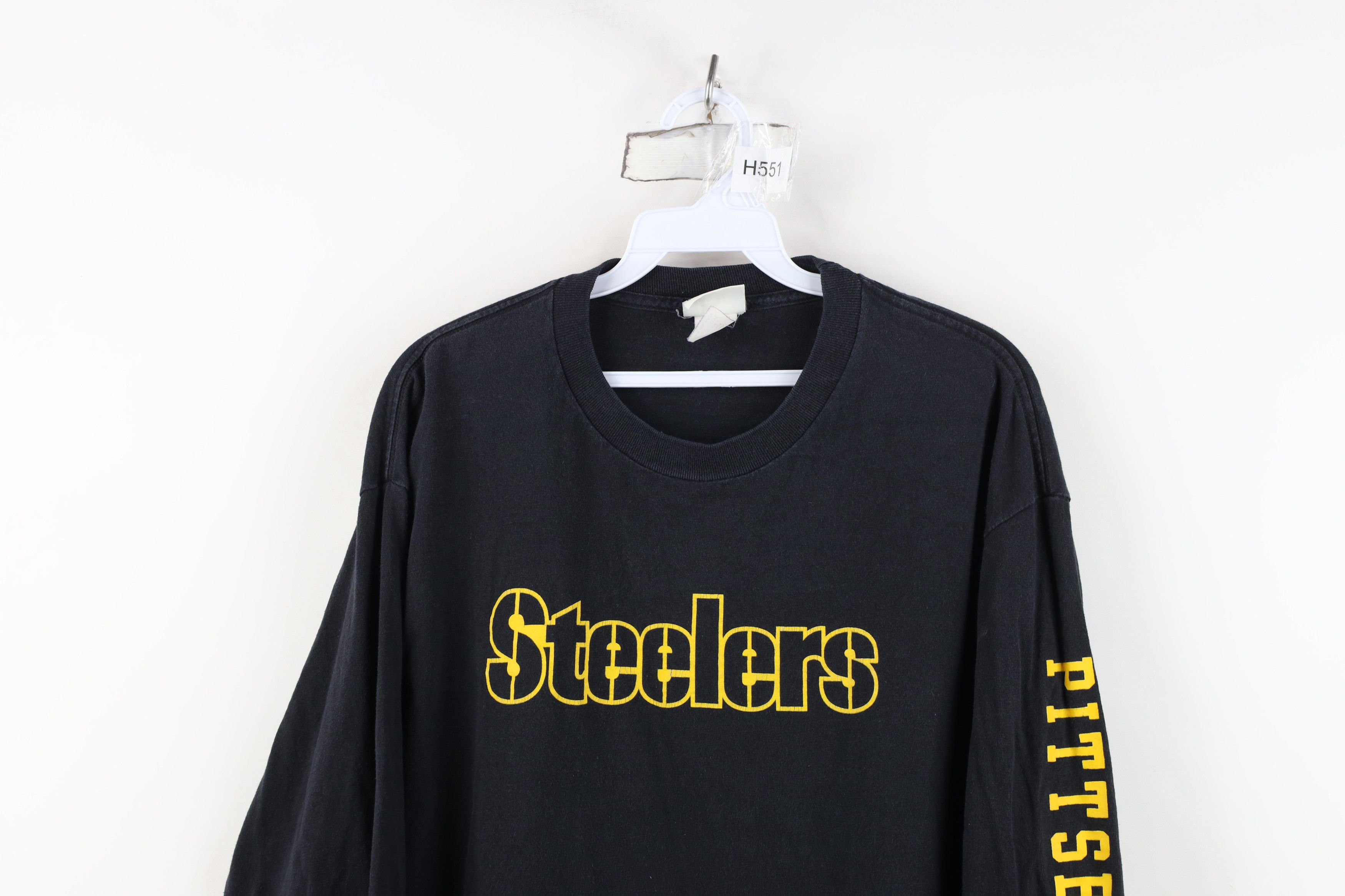 Vintage Vintage 90s Pittsburgh Steelers Football Long Sleeve T-Shirt Size US L / EU 52-54 / 3 - 2 Thumbnail