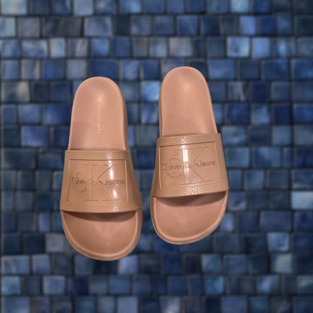 Calvin Klein Calvin Klein Jeans Pink Jelly Sandals Christie Pool Slides Sandal Women US 7 Pink Waterproof Flat Slip On Christie Size 30" / US 8 / IT 44 - 1 Thumbnail
