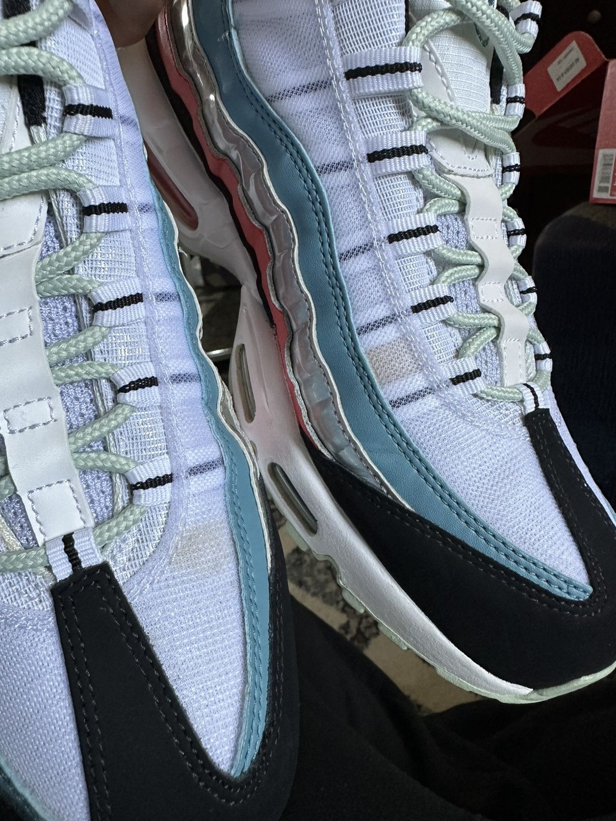 Nike Nike Air Max 95 Aliens White Black-Cerulean Size US 10 / EU 43 - 12 Thumbnail
