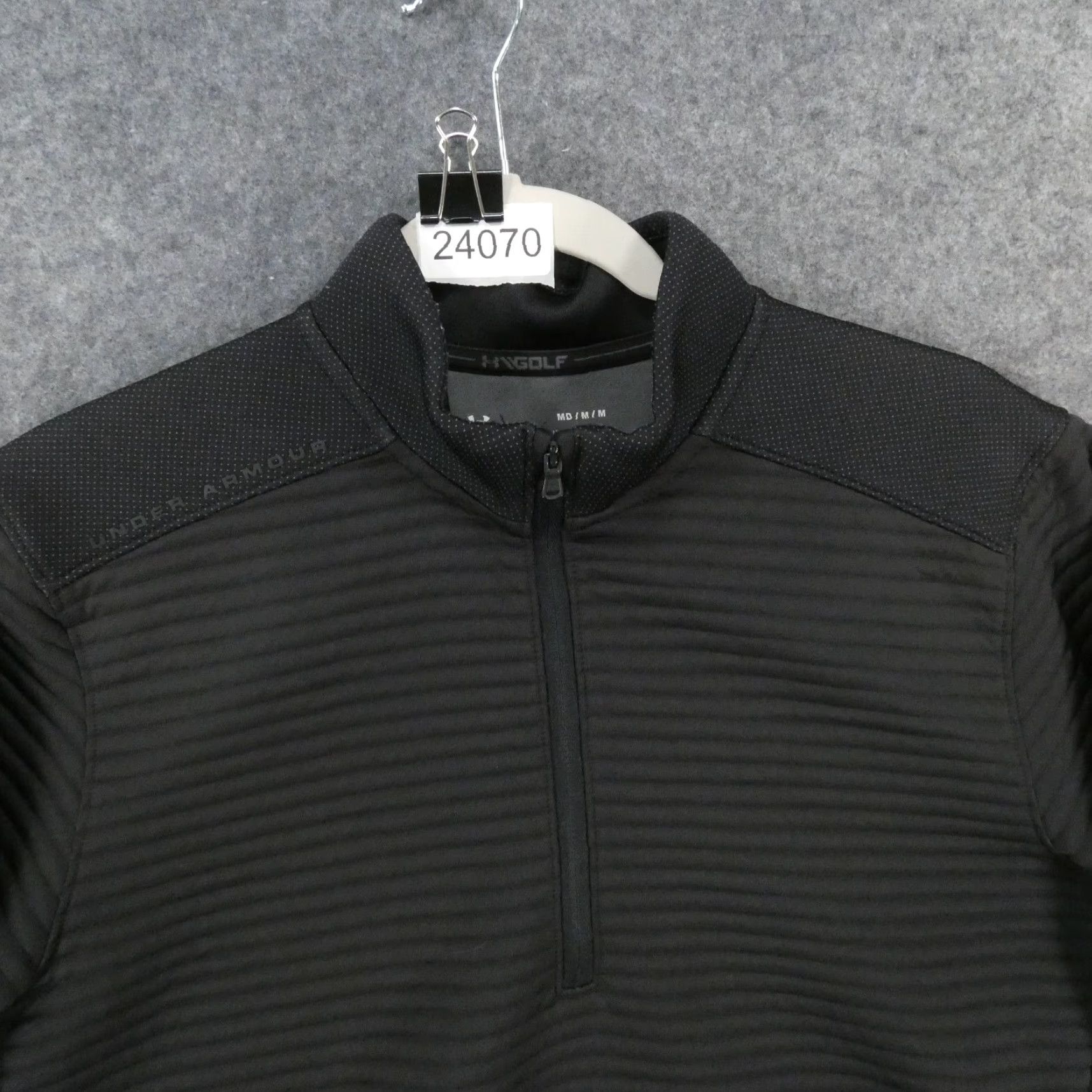 Under Armour Under Armour Golf Sweatshirt Mens Medium Black Mock Neck 1/4 Zip Fleece ColdGear Pullover Size US M / EU 48-50 / 2 - 2 Thumbnail