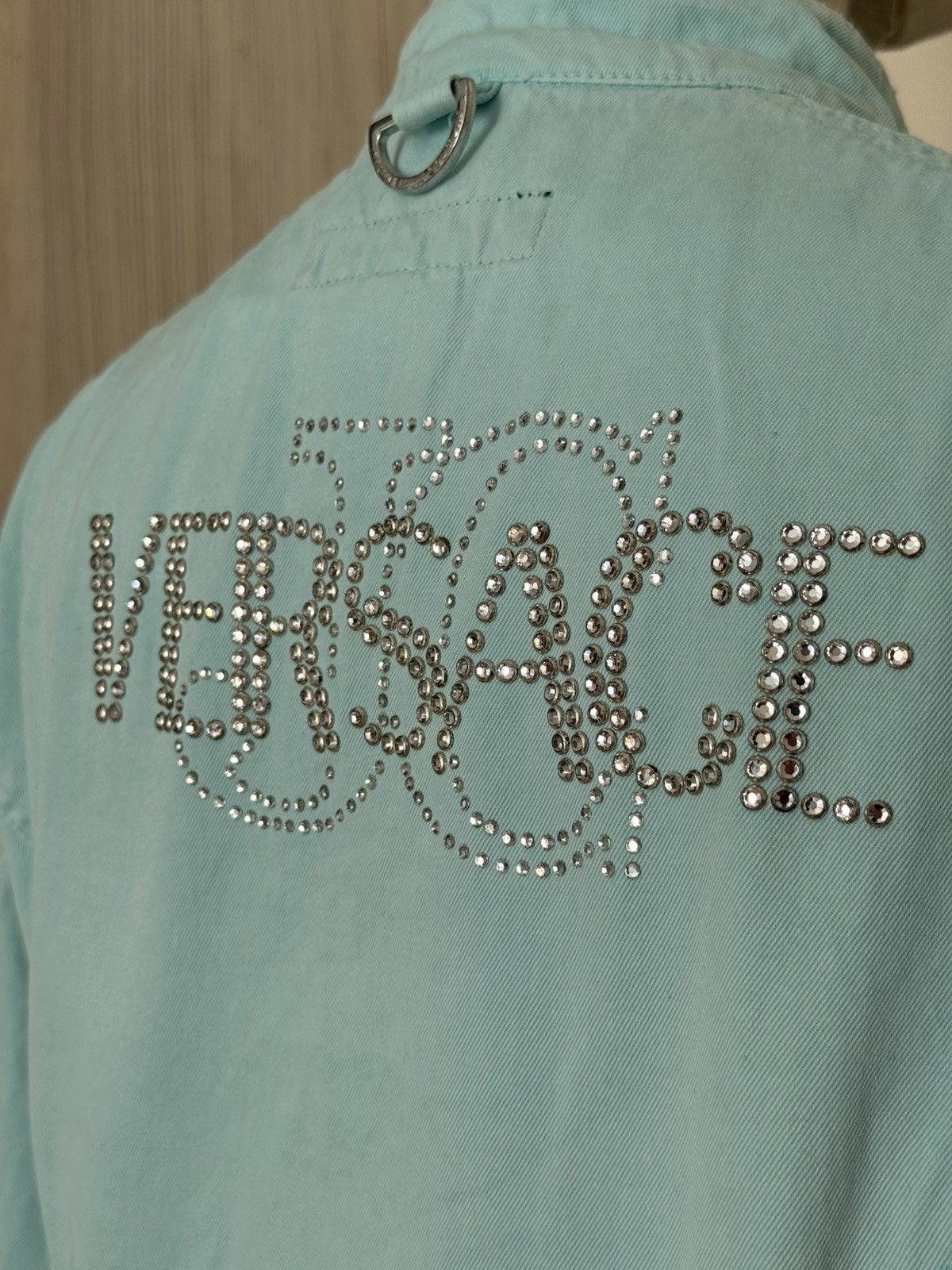 Versace Jeans Couture Versace Jeans Couture Aqua Blue Biker Jacket Italy Y2K Size M / US 6-8 / IT 42-44 - 7 Thumbnail