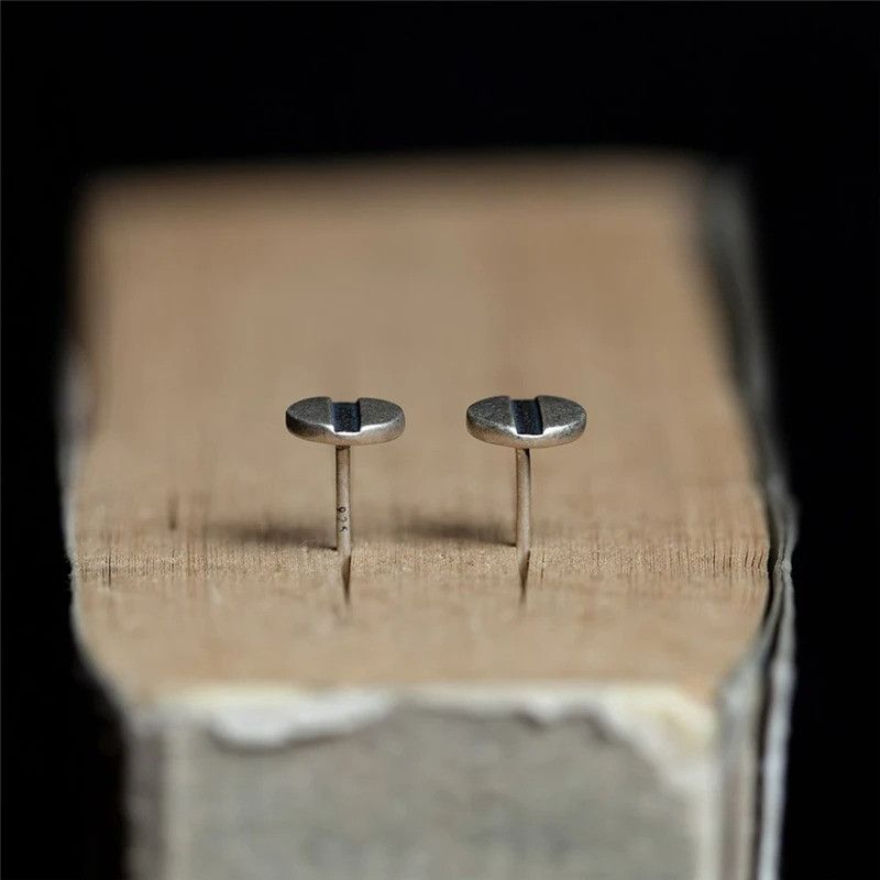 Jewelry Tiny Screw Stud Earrings 925 Sterling Ear Charm Gift Size ONE SIZE - 5 Thumbnail