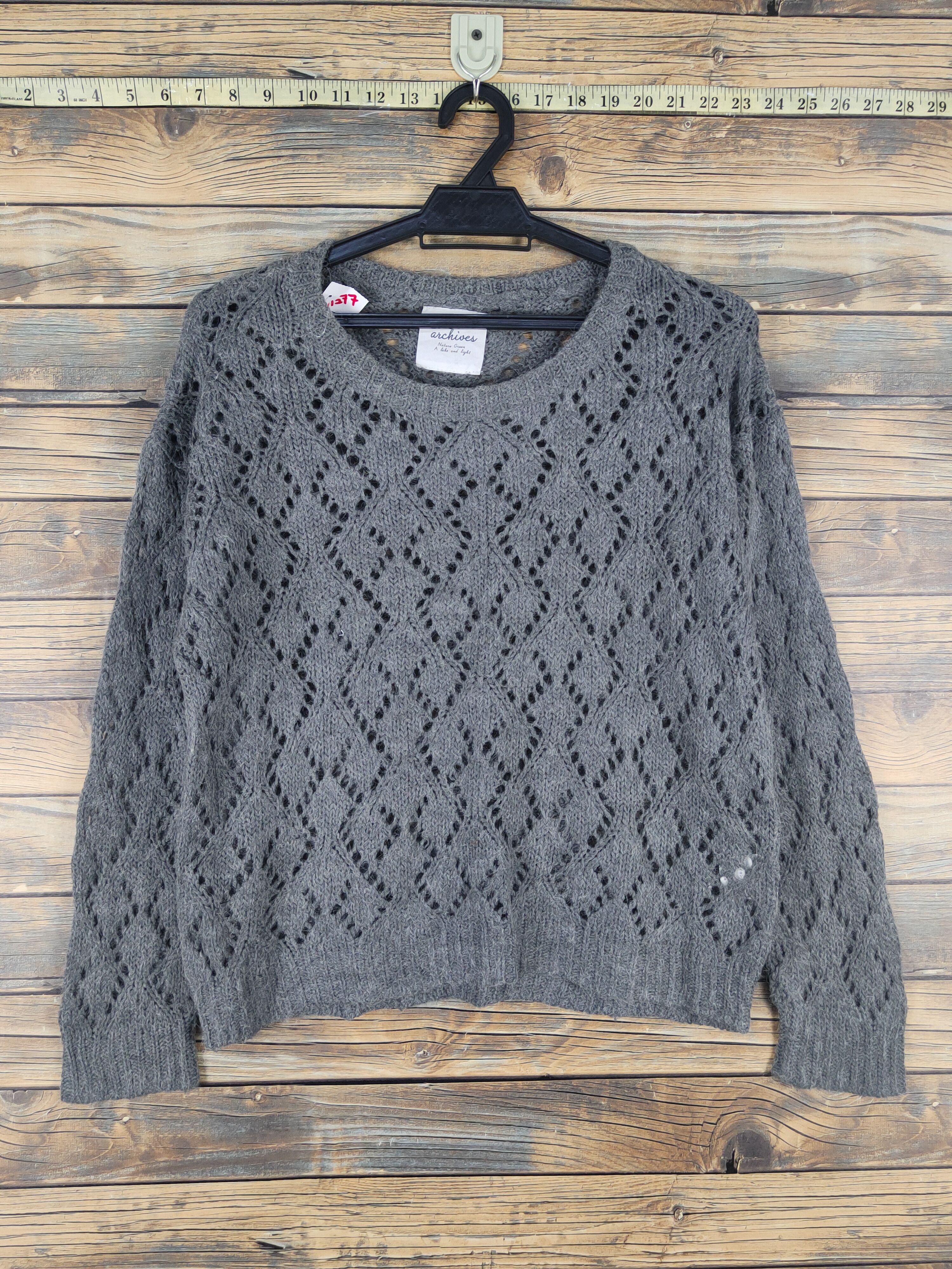 Vintage Archives Crochet MeshNet Knitwear Sweatshirts #W1277 Size US S / EU 44-46 / 1 - 1 Thumbnail