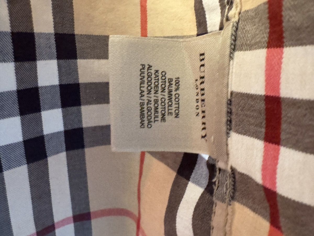 Burberry Burberry Cotton Check Short Sleeve Button Up Size US L / EU 52-54 / 3 - 6 Thumbnail