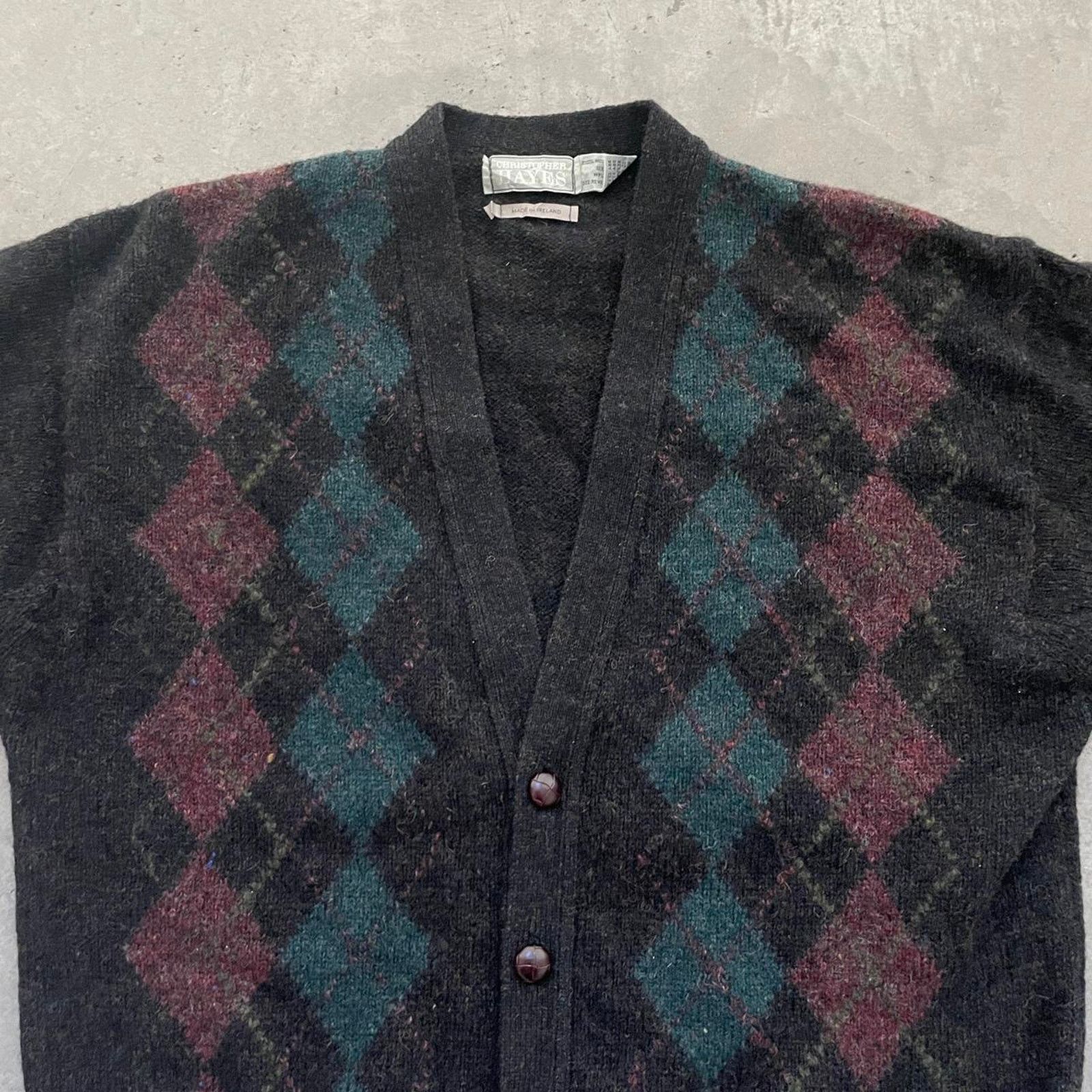 Vintage Vintage Wool Patterned Cardigan Size US L / EU 52-54 / 3 - 2 Thumbnail