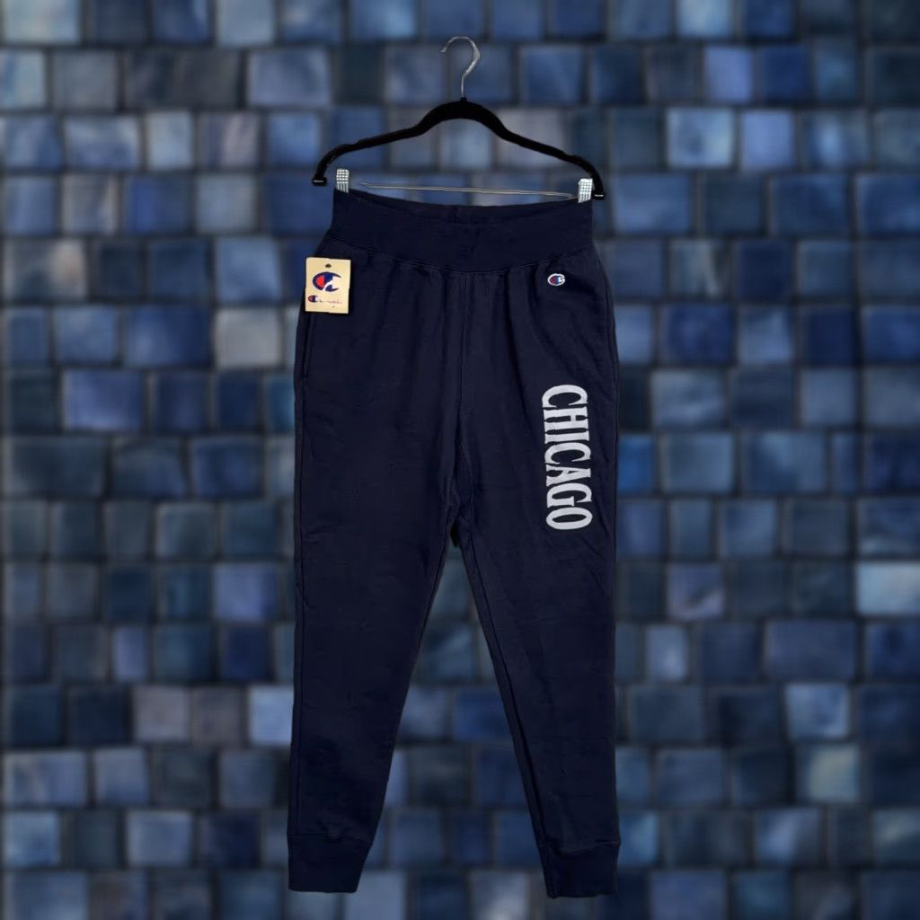 Champion Champion Chicago Sweatpants Joggers Adult Medium Navy - Reverse Weave, Cotton Blend, Fleece, Pockets, Tapered Leg, 30" Inseam, Mens Size US 31 - 1 Thumbnail