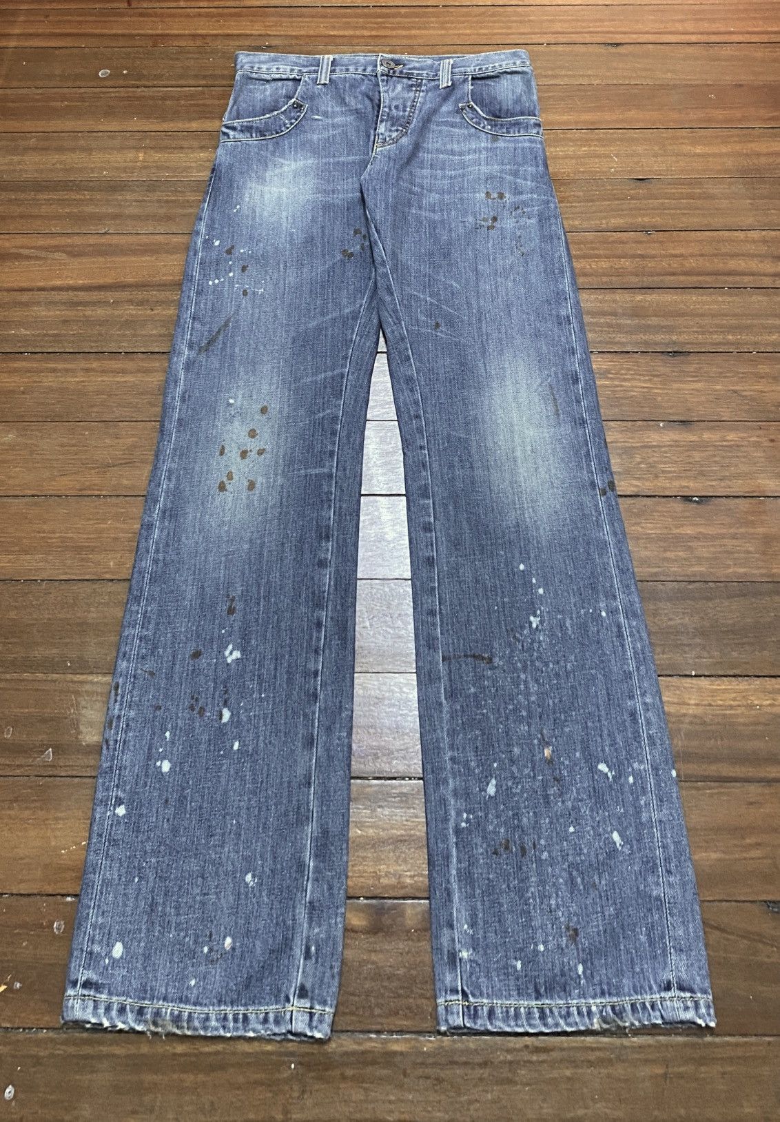 Very Rare Vintage Japanese Brand Scotch Painting Jeans 2000s