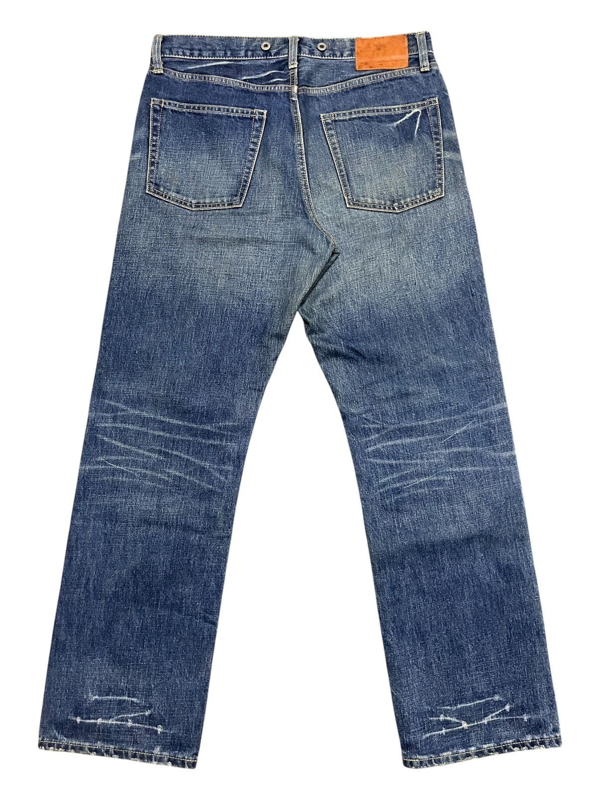 Japanese Brand journal standard distressed selvedge vintage big e style Size US 32 / EU 48 - 2 Thumbnail