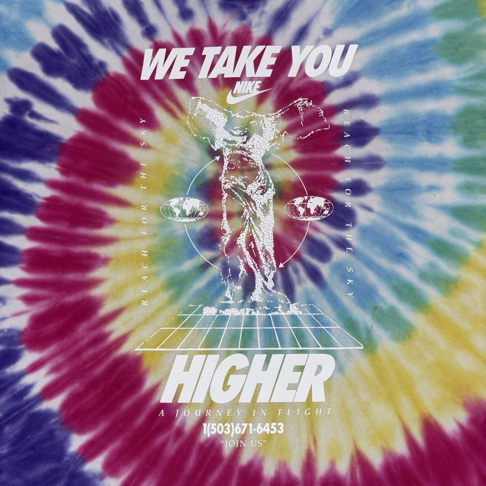 Nike Vtg Nike "We Take You Higher" Tie-Dye T-Shirt Men’s XXL Size US XXL / EU 58 / 5 - 3 Thumbnail
