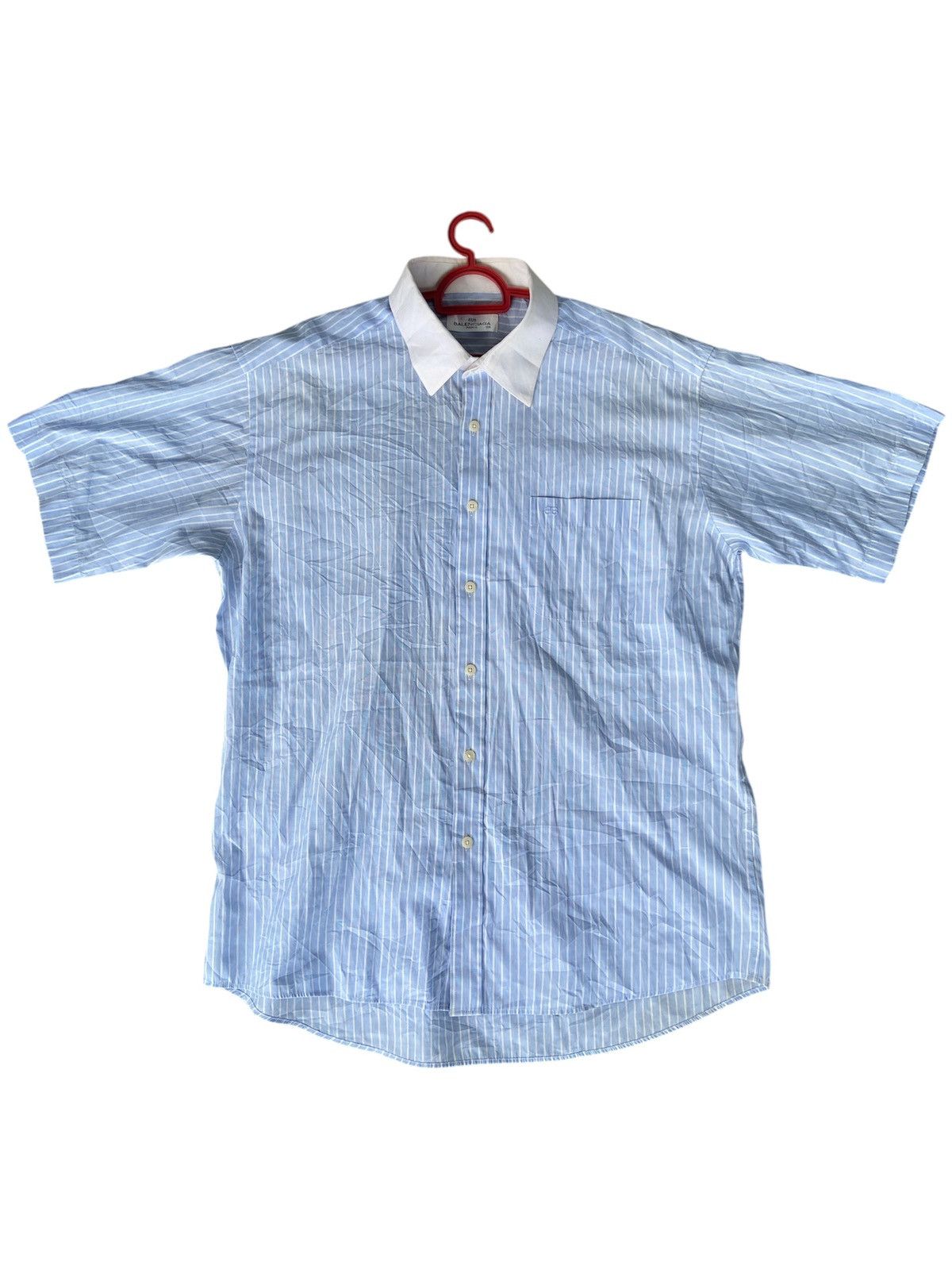 Japanese Brand AUTHENTIC Balenciaga stripe white/blue Size US XL / EU 56 / 4 - 4 Thumbnail