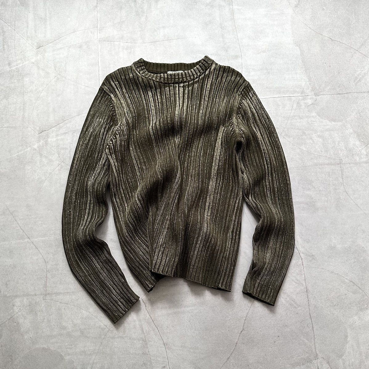 Hysteric Glamour × Undercover Japan Faded LGB Impala Vibe Knit Ribbed Sweater Size US XL / EU 56 / 4 - 1 Thumbnail