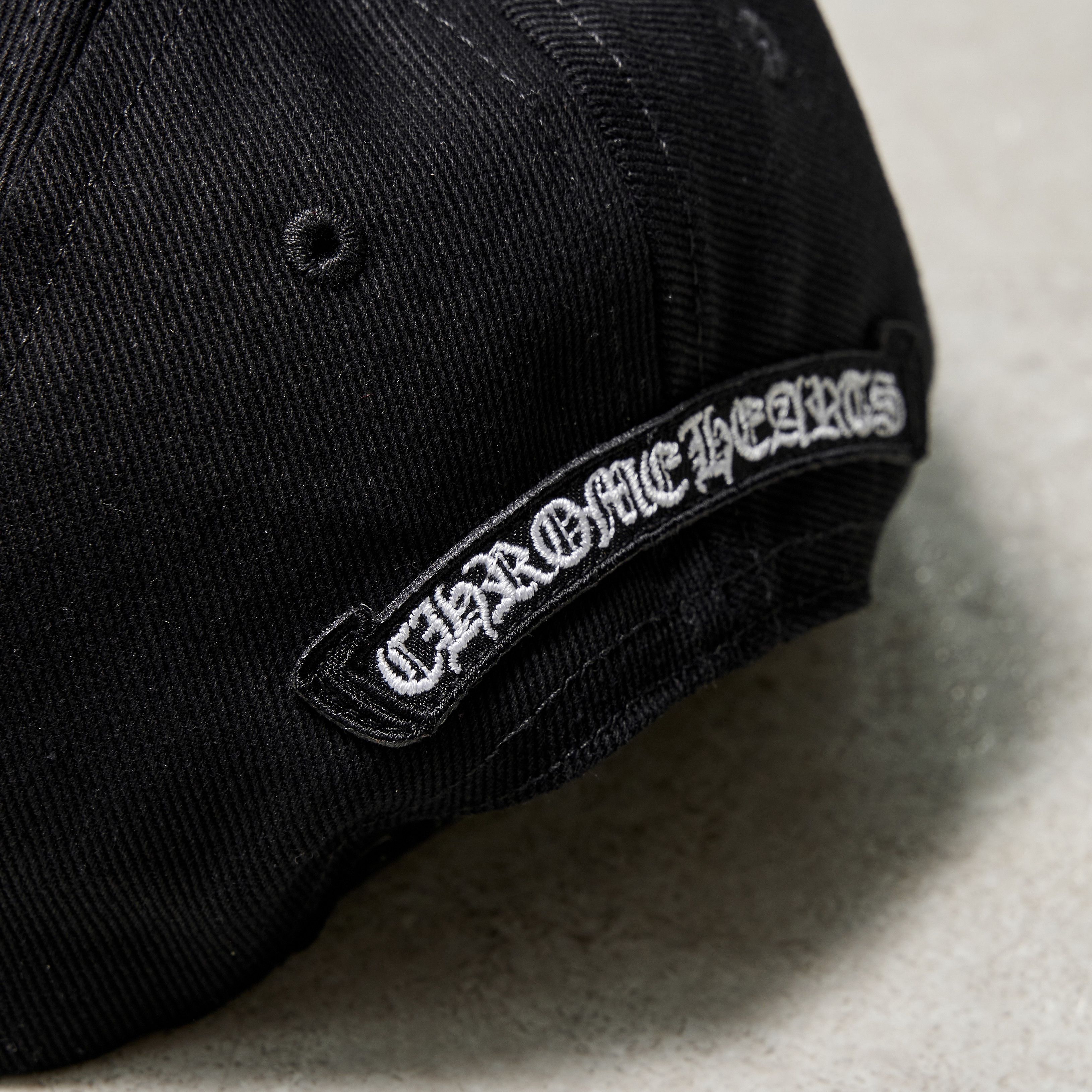 Chrome Hearts Dagger Embroidered Silver Button Denim Cap