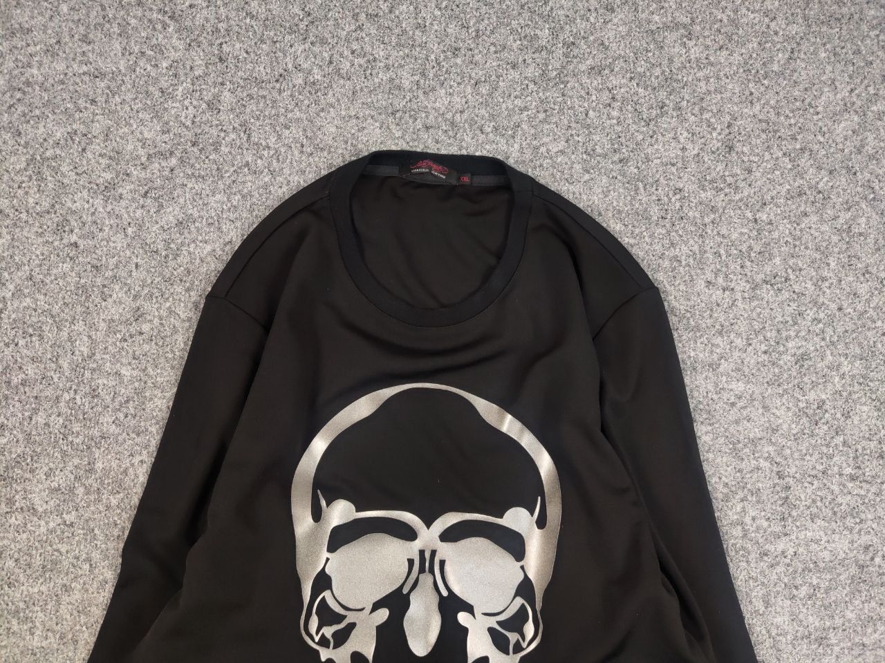 Ed Hardy × Vintage Vintage Ed Hardy los Angeles Black Skeleton Logo Sweatshirt Size US XL / EU 56 / 4 - 8 Thumbnail