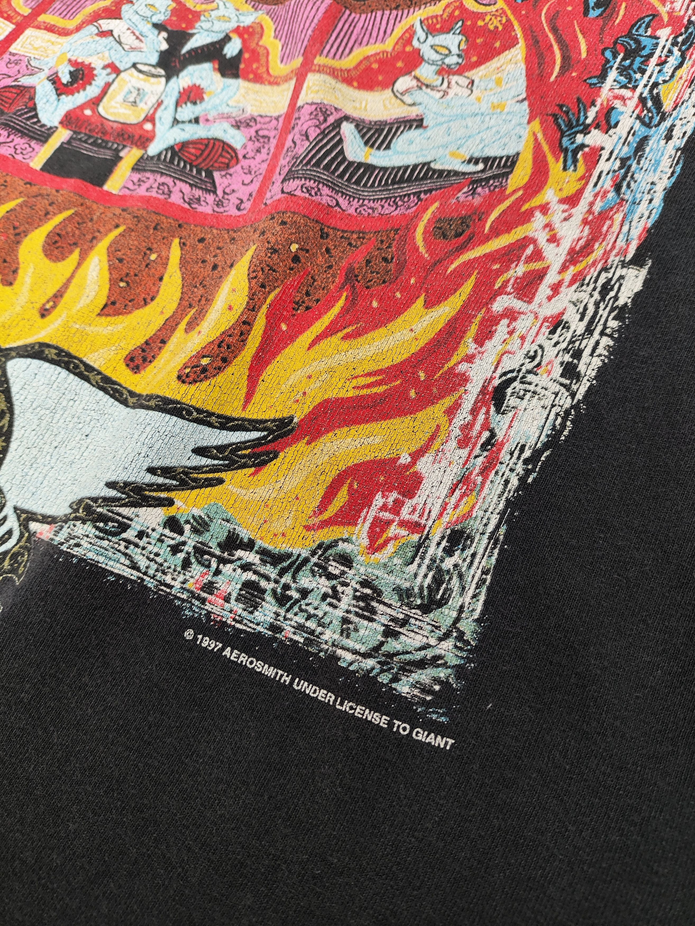 Other Vintage 1997 Aerosmith Nine Lives Tour Faded Black L Size US L / EU 52-54 / 3 - 5 Thumbnail