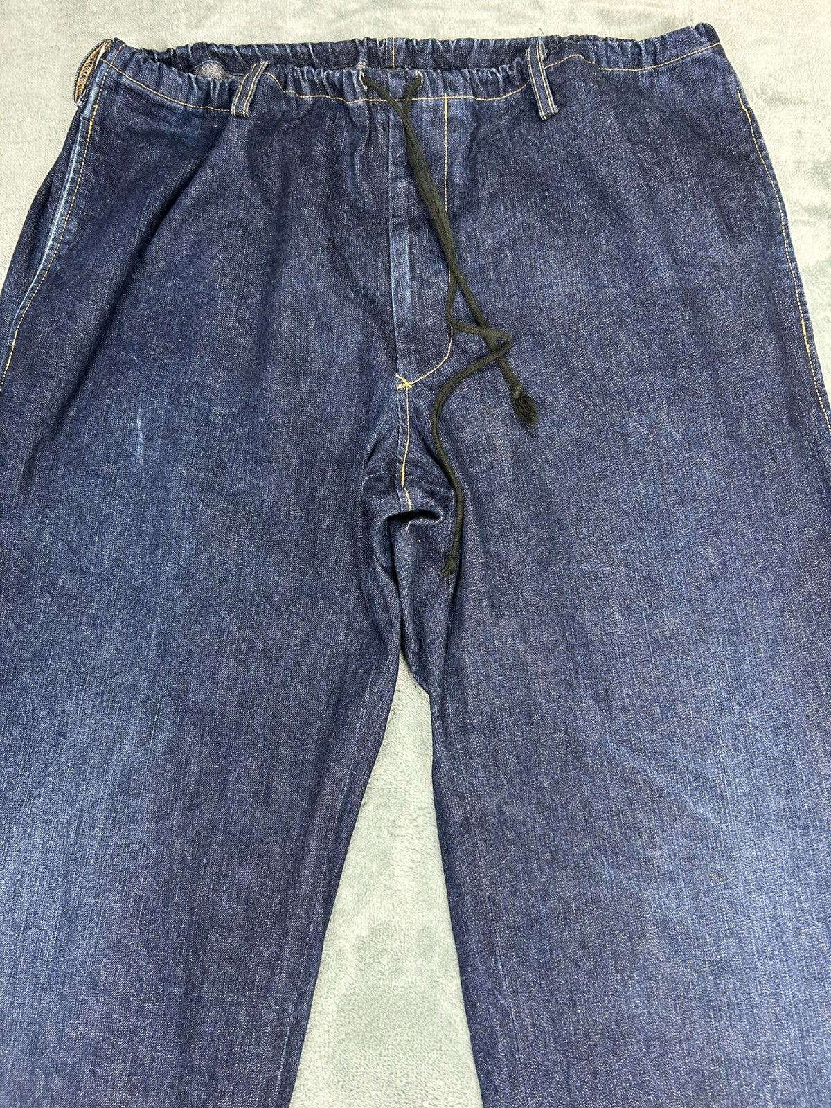 Yohji Yamamoto Yohji Yamamoto Drawstring Denim Jeans Size US 35 - 2 Thumbnail