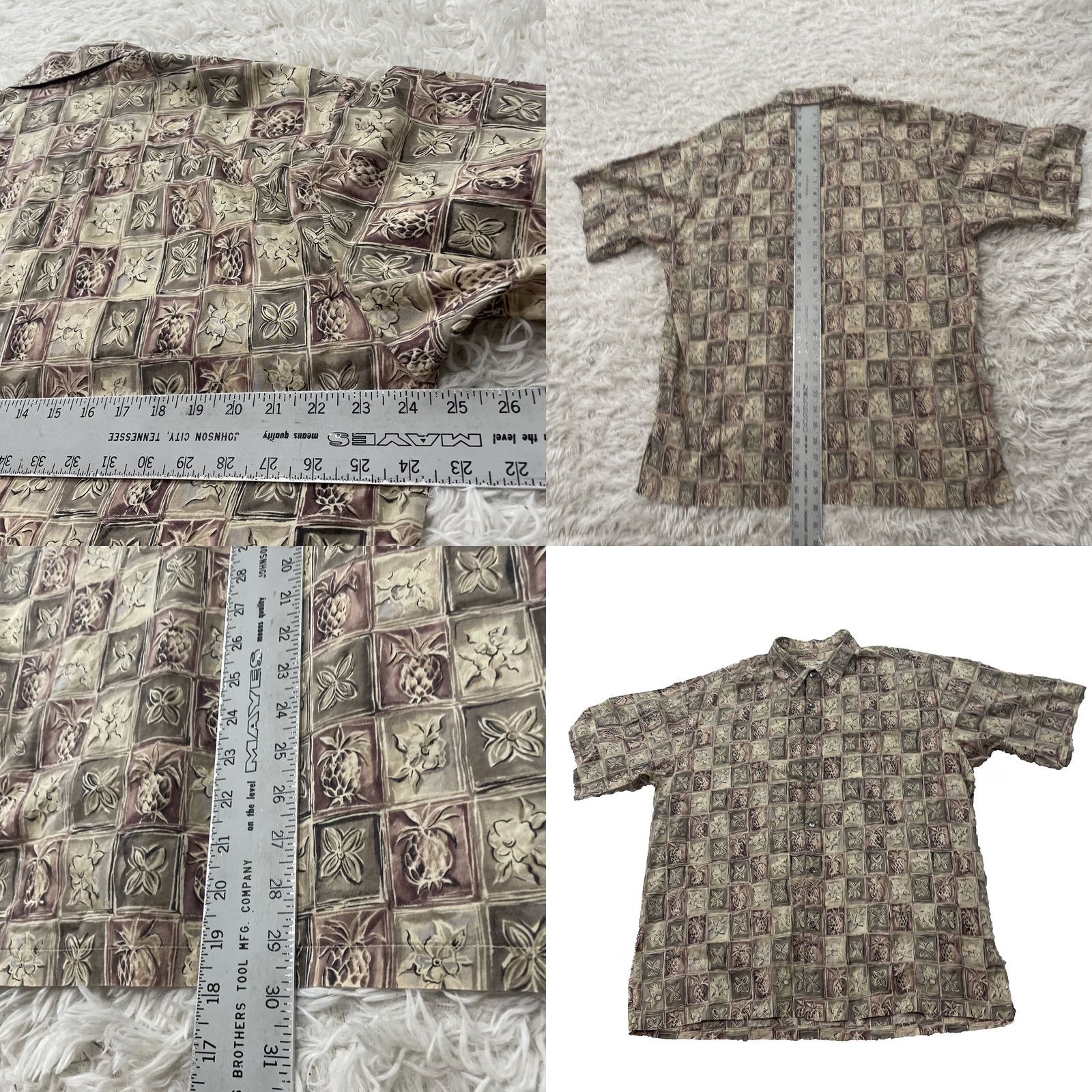 Tori Richard VINTAGE Tori Richard Hawaiian Art Shirt Men L Cotton Lawn Made USA Brown Pineapple Shirt Size US L / EU 52-54 / 3 - 8 Thumbnail