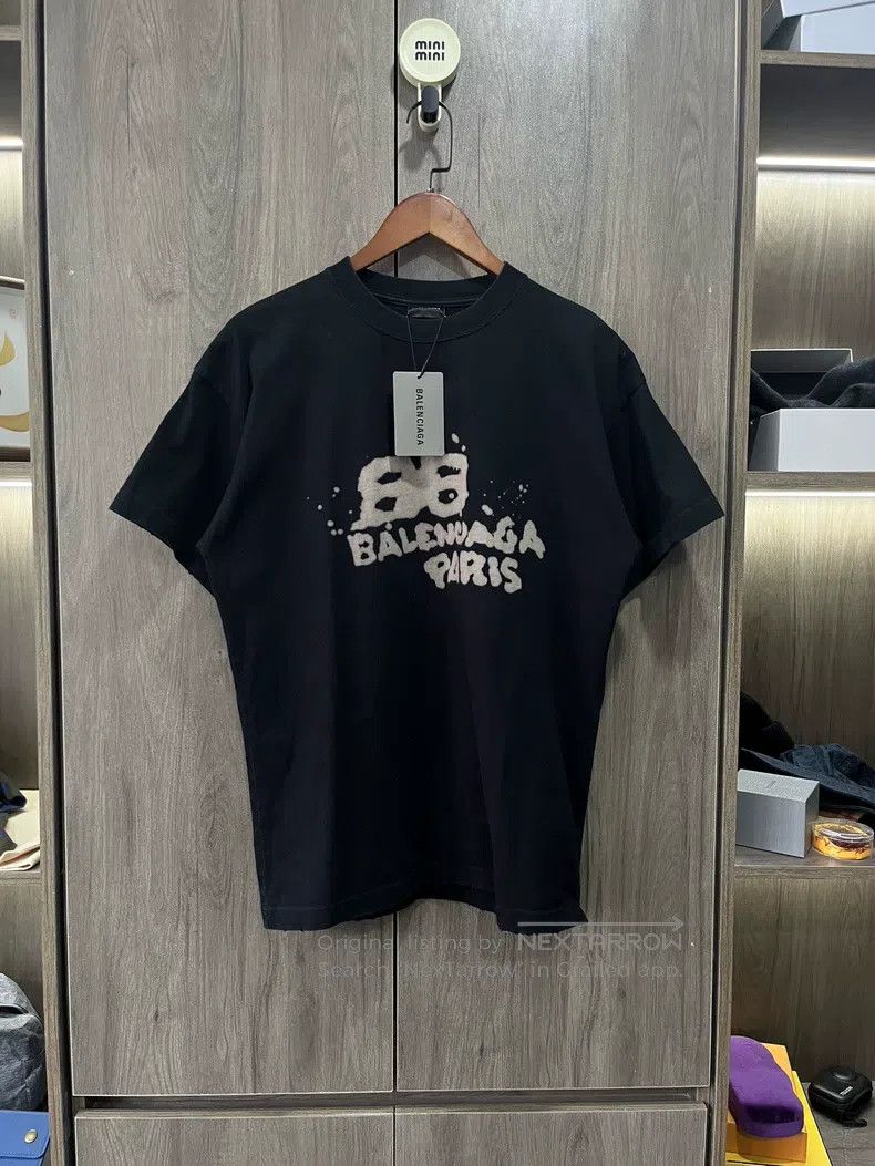 Balenciaga Balenciaga Letter Printed Crew Neck Short Sleeve Size US M / EU 48-50 / 2 - 6 Thumbnail