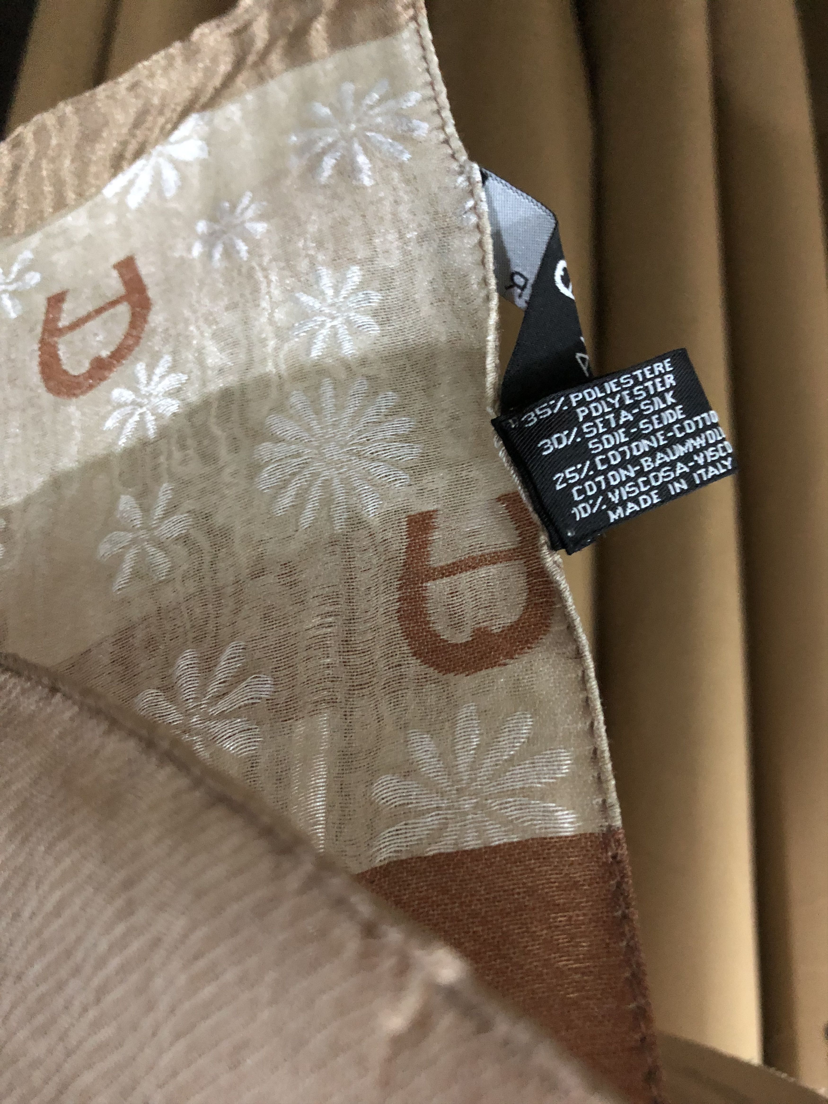 Aigner Aigner Munich Scarf Earth Tone Paisley Floral Print Size ONE SIZE - 5 Thumbnail