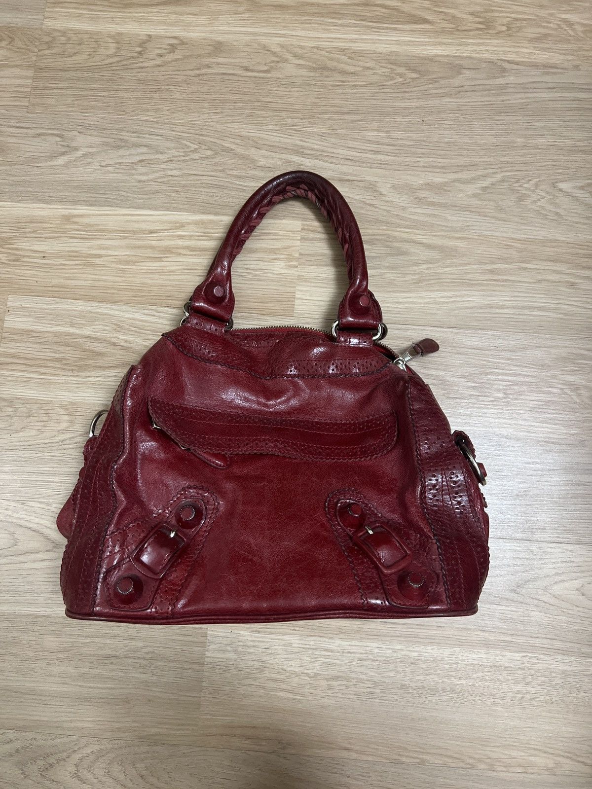 image of Balenciaga Red Leather Bag, Women's