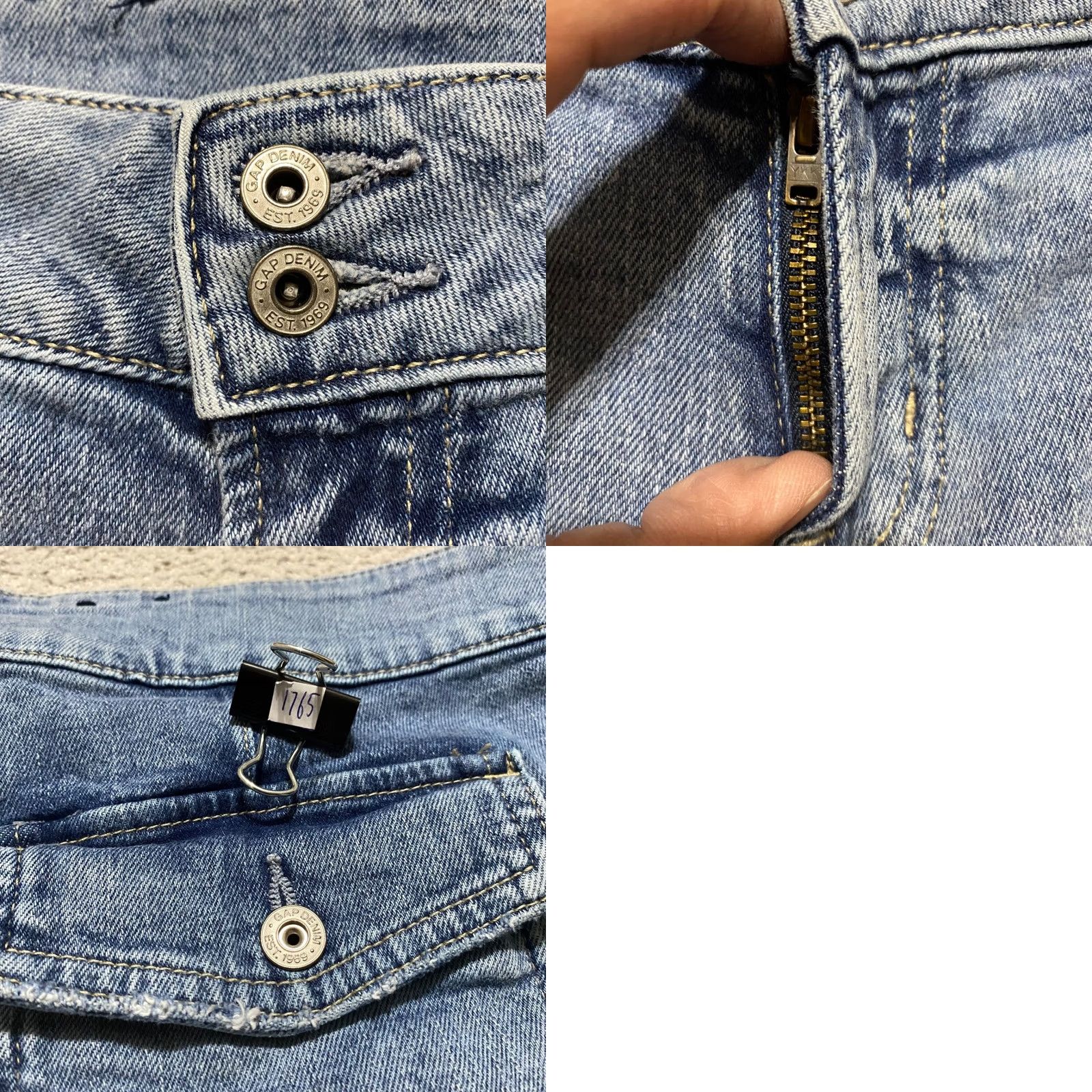 Gap GAP Womens Blue Denim Jean Shorts Size 8 Medium Wash Y2K Low Rise Inseam 2" Size 30" / US 8 / IT 44 - 8 Thumbnail