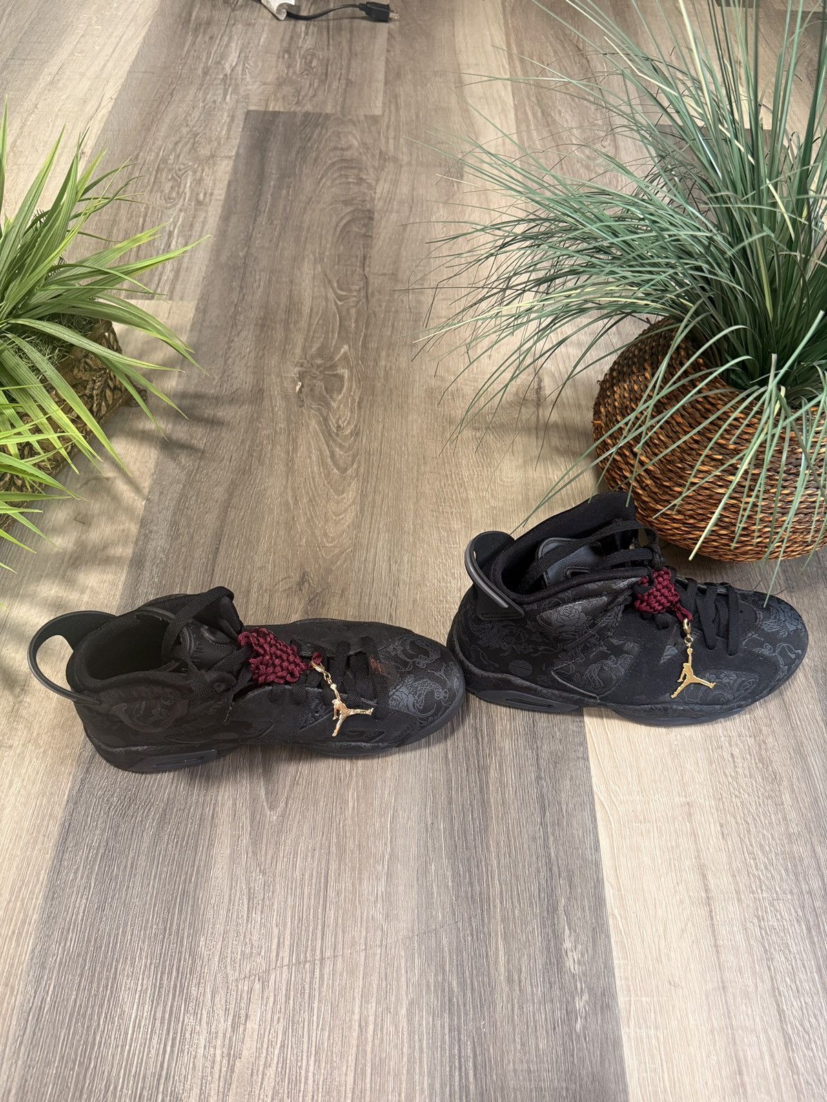 Jordan Brand × Nike Nike Air Jordan 6 Retro CNY Chinese New Year Black Sz 7.5 Size US 6 / EU 39 - 4 Thumbnail