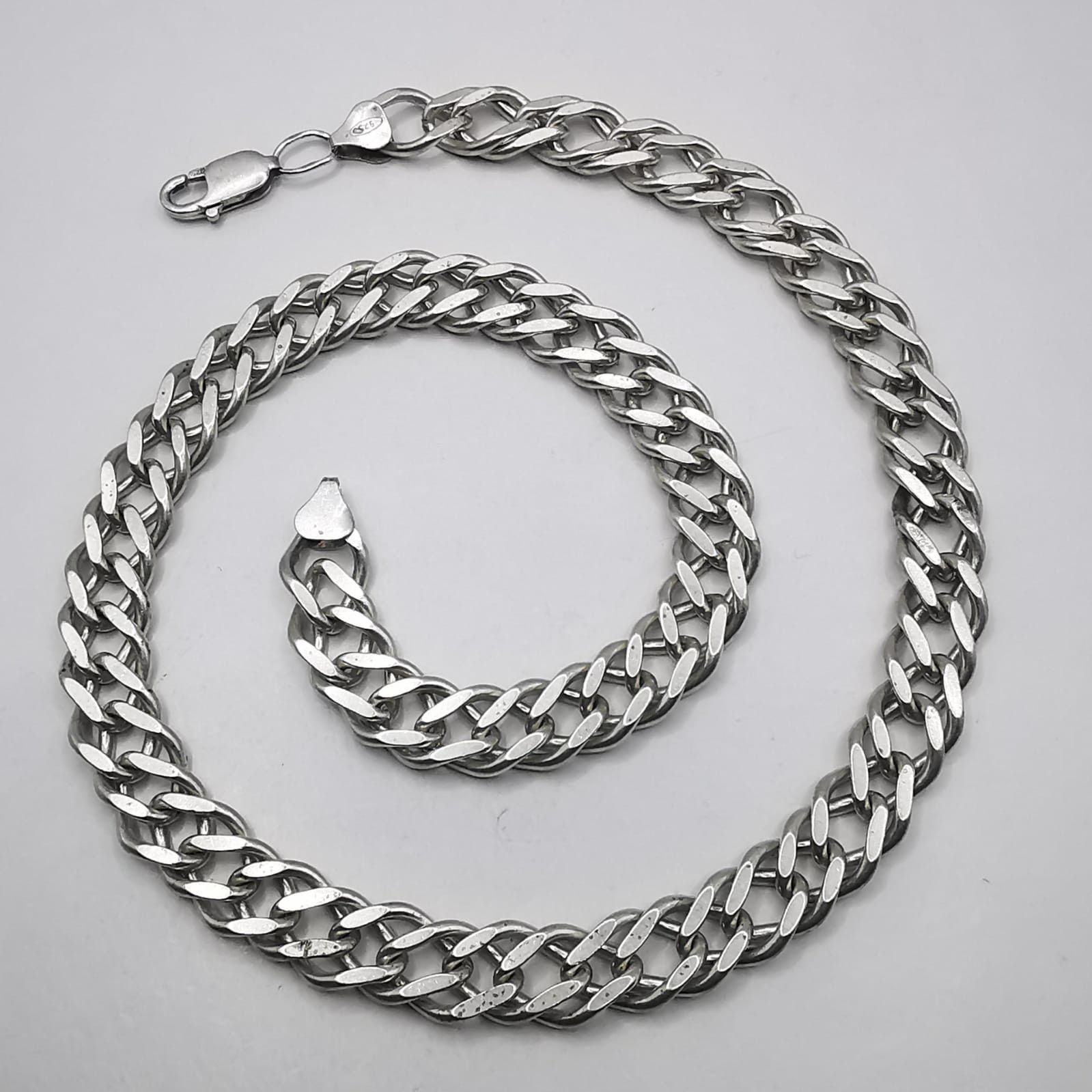 Sterling Silver Vintage Massive Chain 925 Sterling Silver,Signature 67,01g Size ONE SIZE - 4 Thumbnail