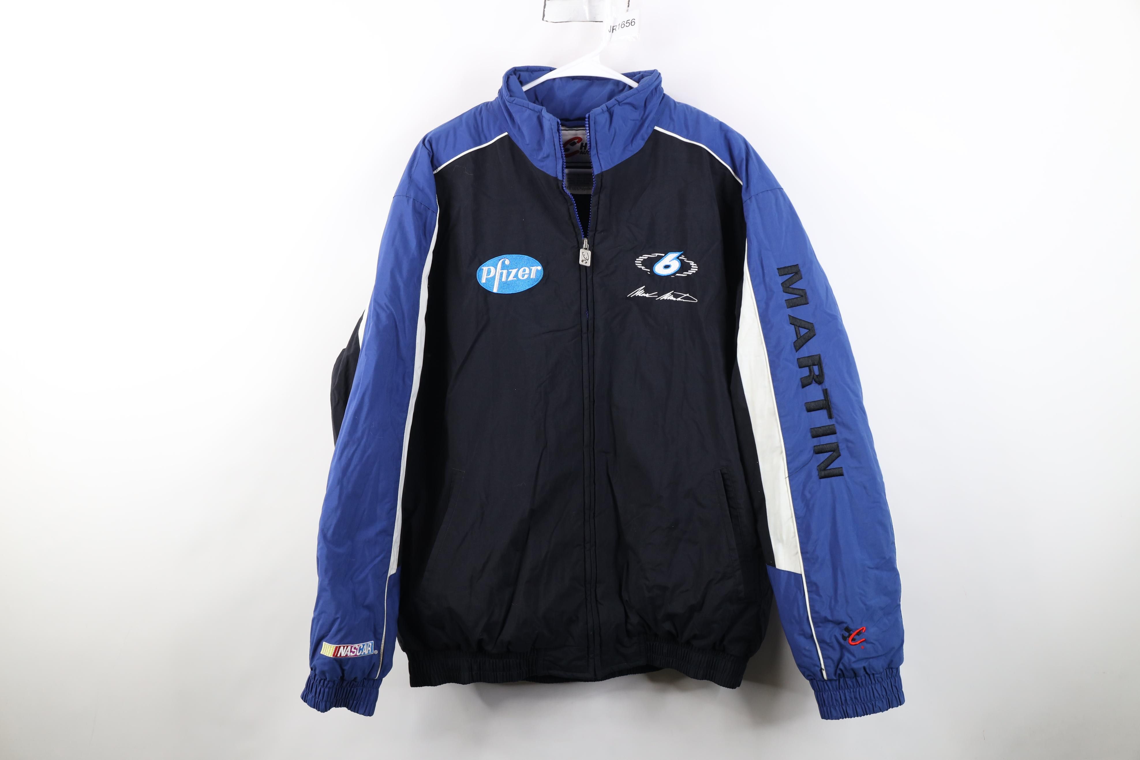 Vintage Vintage 90s Y2K NASCAR Pfizer Racing Team Mark Martin Jacket Size US L / EU 52-54 / 3 - 1 Thumbnail