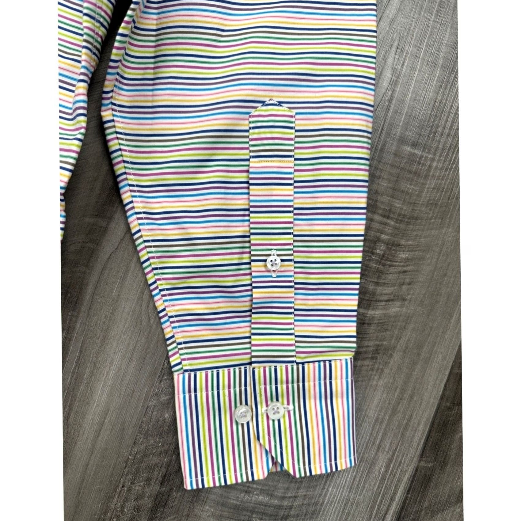 Robert Talbott Robert Talbott Estate Striped Long Sleeve Button Down - 15.5 (Medium) Mens Shirt Size US M / EU 48-50 / 2 - 4 Thumbnail