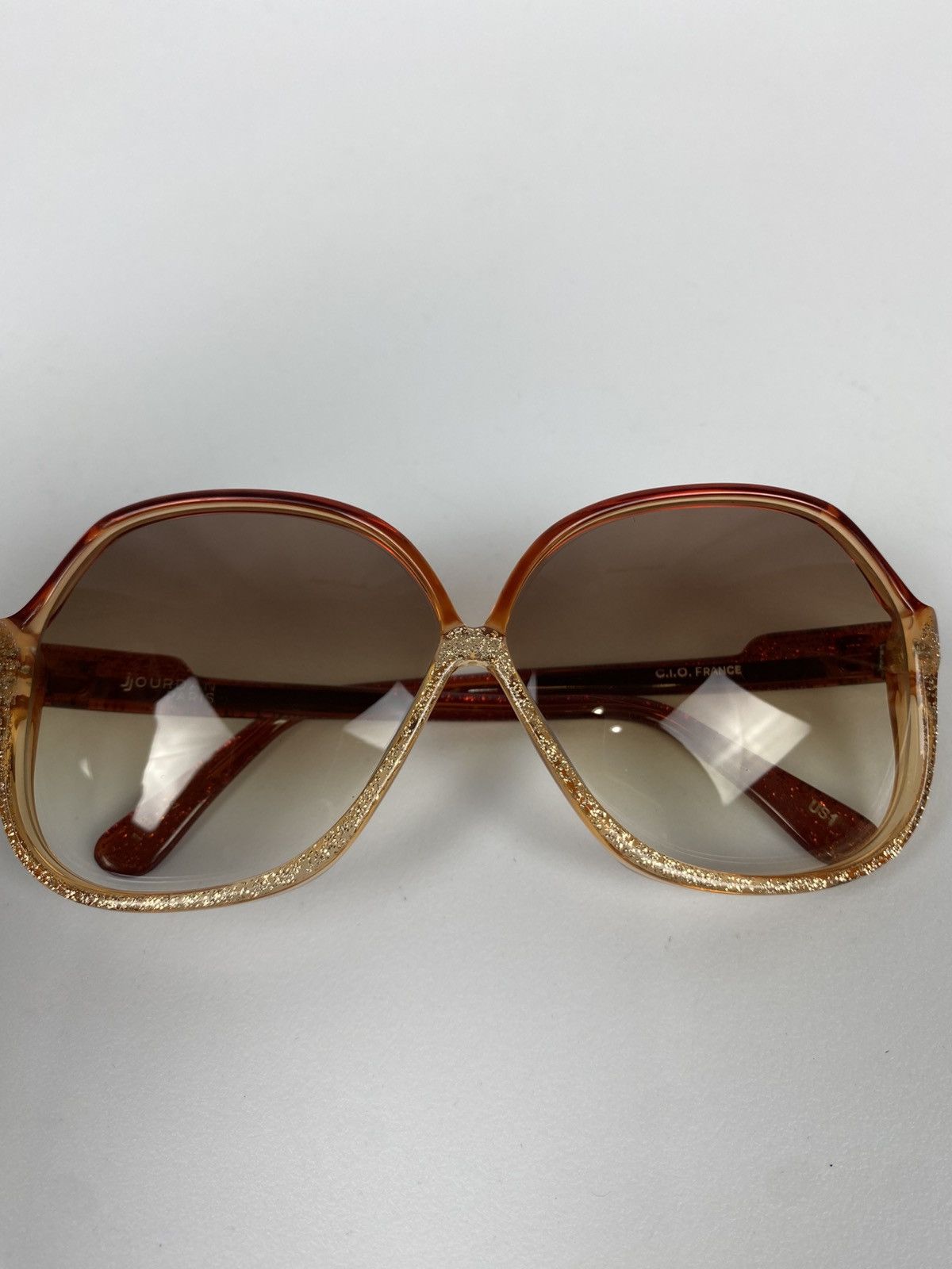 Charles Jourdan J Jourdan Paris Glitter Sunglasses Retro Playboy Vintage Size ONE SIZE - 12 Thumbnail