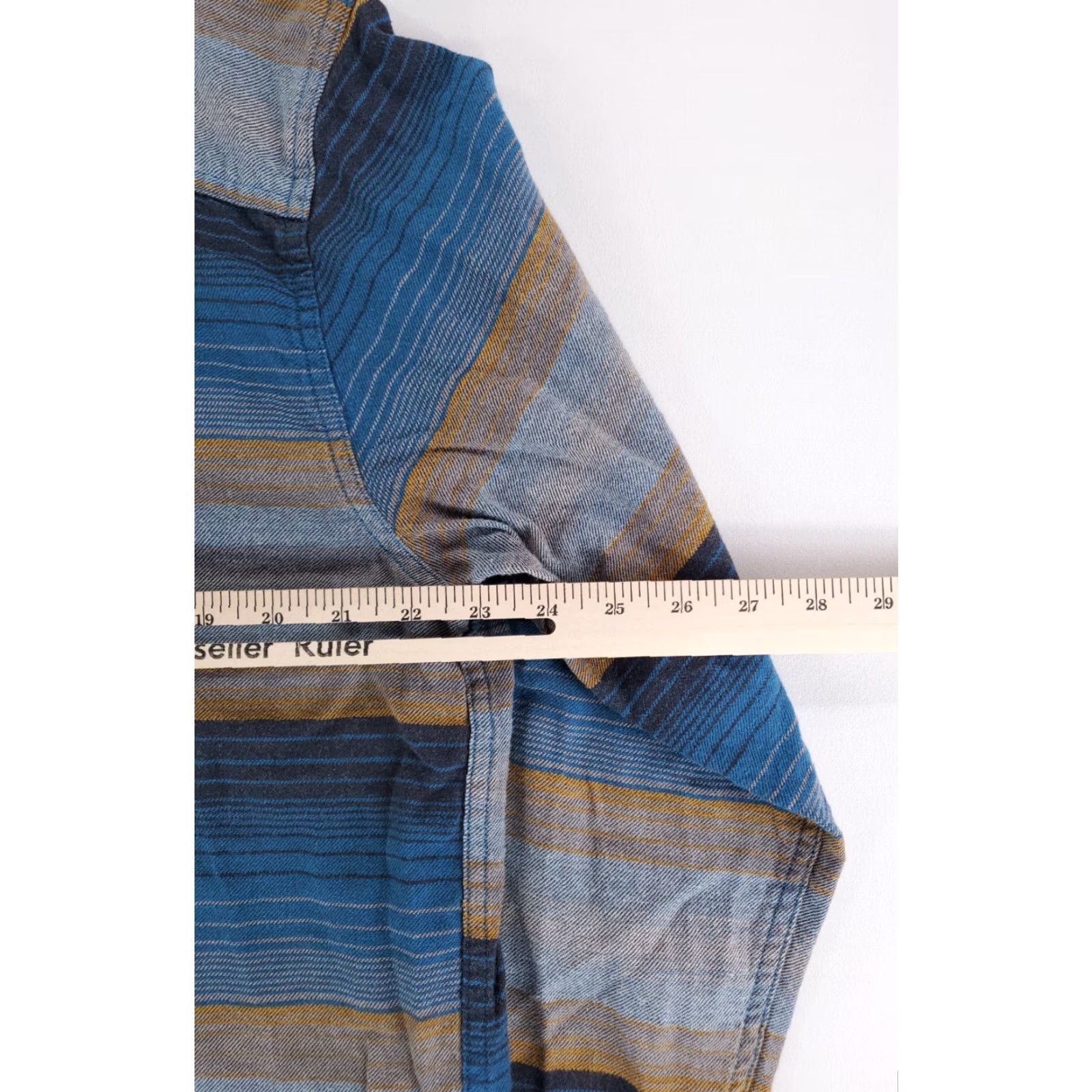 Patagonia Patagonia Fjord Flannel Midweight Button-Up Shirt Striped Blue Gray Mens L Size US L / EU 52-54 / 3 - 6 Thumbnail