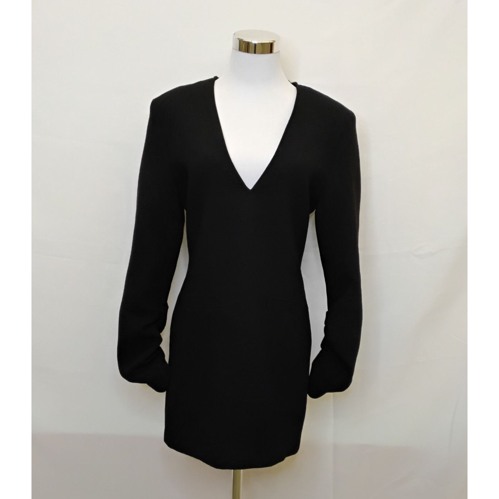 Zara Zara Bodycon Mini Dress Women's M Black Shoulder Pad NWT Size M / US 6-8 / IT 42-44 - 2 Thumbnail