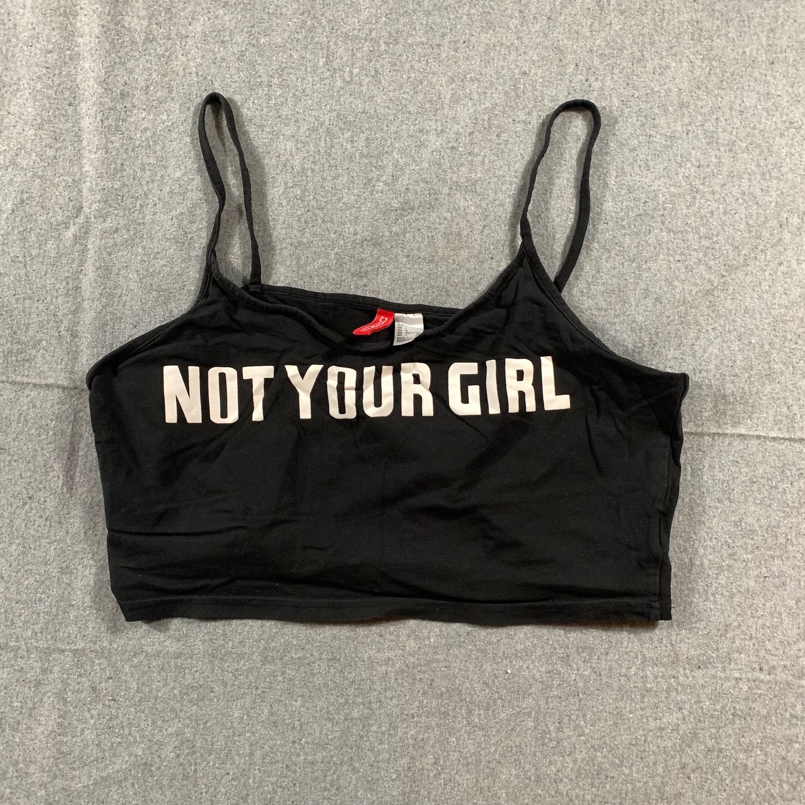 H&M H&M Crop Top NOT YOUR GIRL Shirt Size L / US 10 / IT 46 - 1 Thumbnail