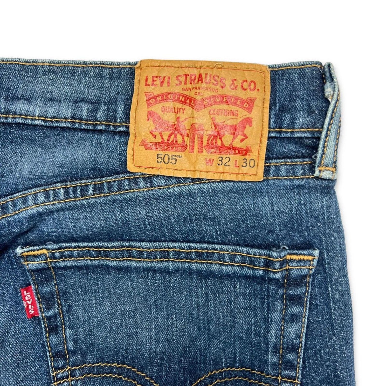 Levi's × Vintage Levi's 505 Jeans 32x30 Original Straight Leg Denim Pants Size US 32 / EU 48 - 6 Thumbnail