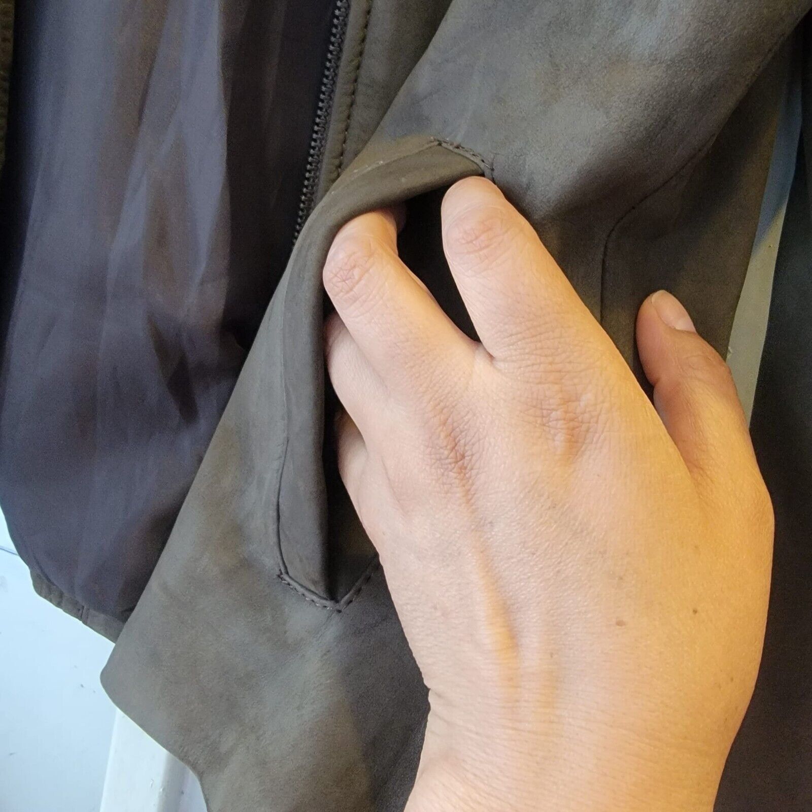 Other ⭐Women Suede Vintage Jacket Sz 40 L Retro Gypsy Piel Leather Size L / US 10 / IT 46 - 7 Thumbnail