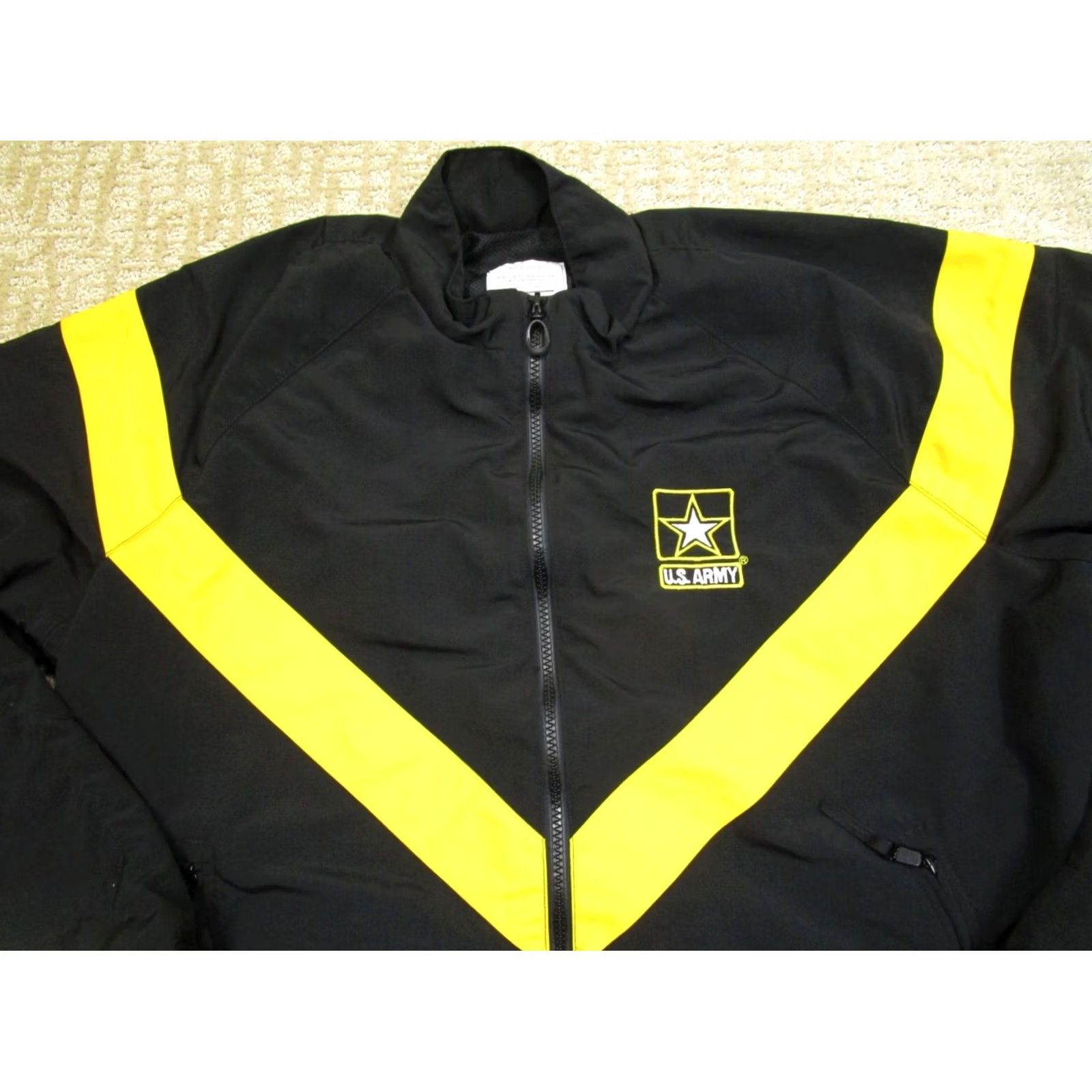 Vintage US Army Jacket Men M Black Yellow Windbreaker Unicor Nylon Full Zip Military Outdoor Striped Army Theme Size US M / EU 48-50 / 2 - 3 Thumbnail