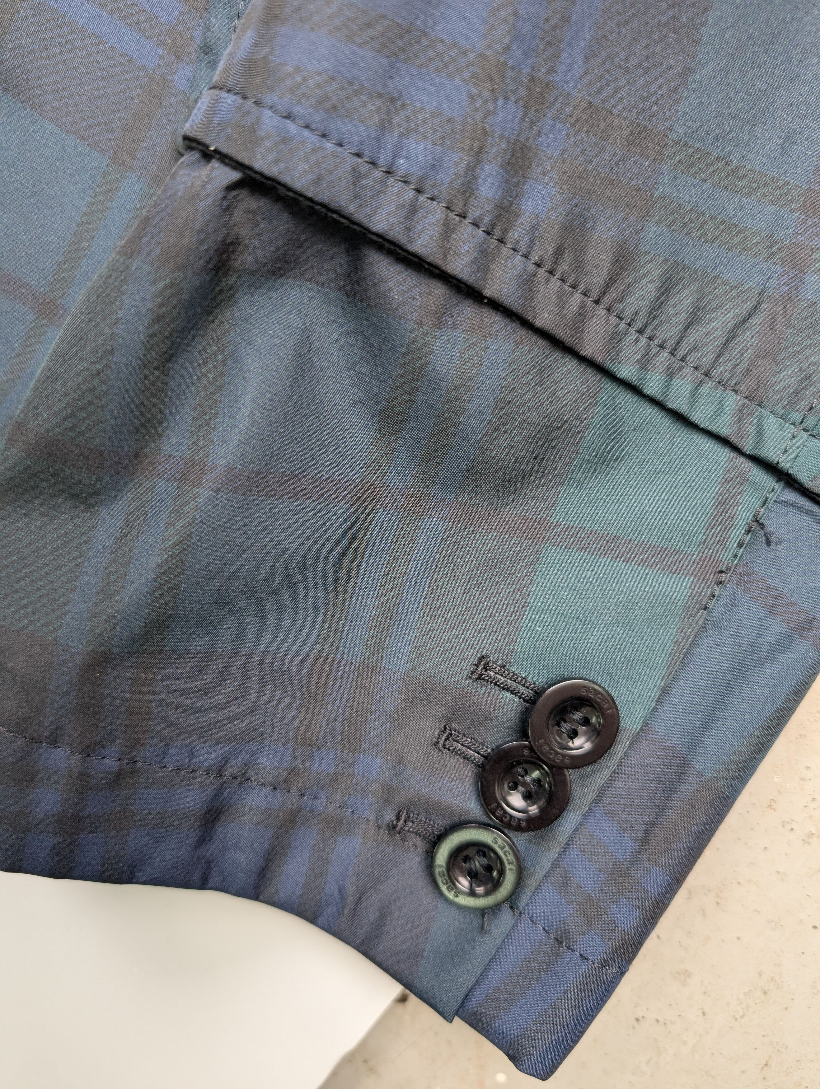 Sacai Sacai Blue And Green Plaid Jacket Size US S / EU 44-46 / 1 - 7 Thumbnail