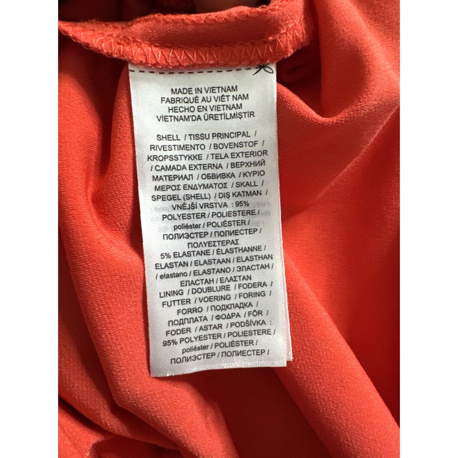 Ralph Lauren Lauren Ralph Lauren Womens Puff Sleeve Midi Dress Tie Waist Crepe Orange Coral 0 2 Size XS / US 0-2 / IT 36-38 - 5 Thumbnail