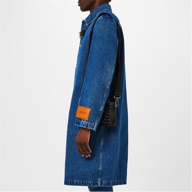 Versace o1g2r1mq0824 Denim Midi Coats in Medium Blue Size US S / EU 44-46 / 1 - 4 Thumbnail