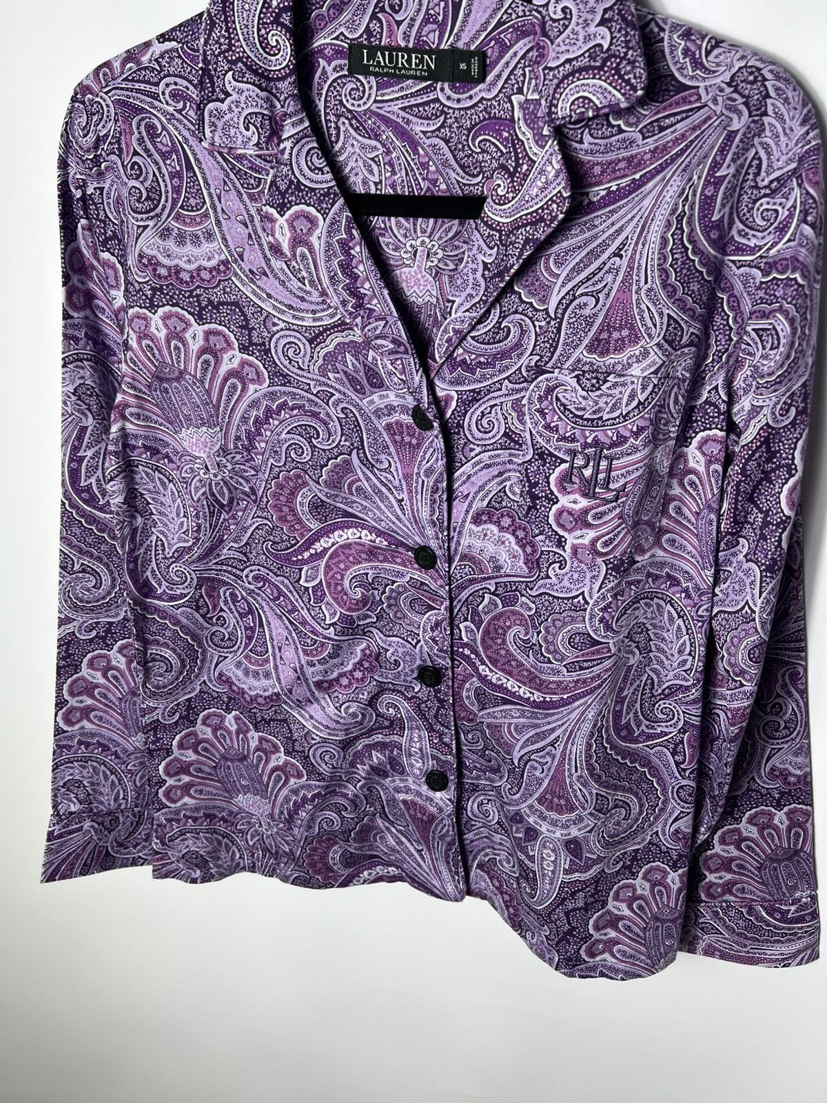 Polo Ralph Lauren Lauren Ralph Lauren Pajama Sleep Shirt Womens Paisley Purple Size XS / US 0-2 / IT 36-38 - 3 Thumbnail