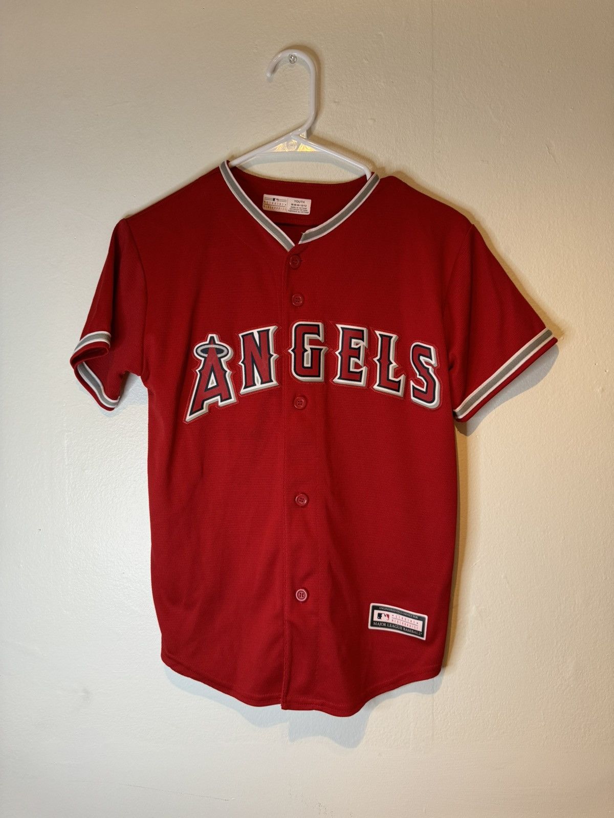 MLB Genuine Merchandise Mike Trout Angels Youth Jersey Medium Size US XS / EU 42 / 0 - 1 Thumbnail