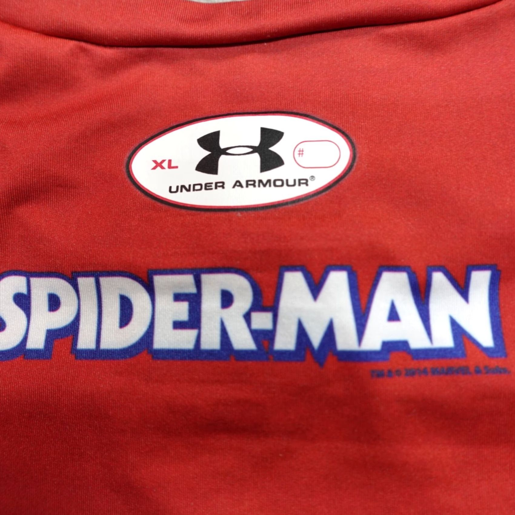 Under Armour Under Armour Spider-Man Shirt XL Red Double-Sided Short Sleeve Crew Neck Pullover Activewear T-Shirt Men Size US XL / EU 56 / 4 - 6 Thumbnail